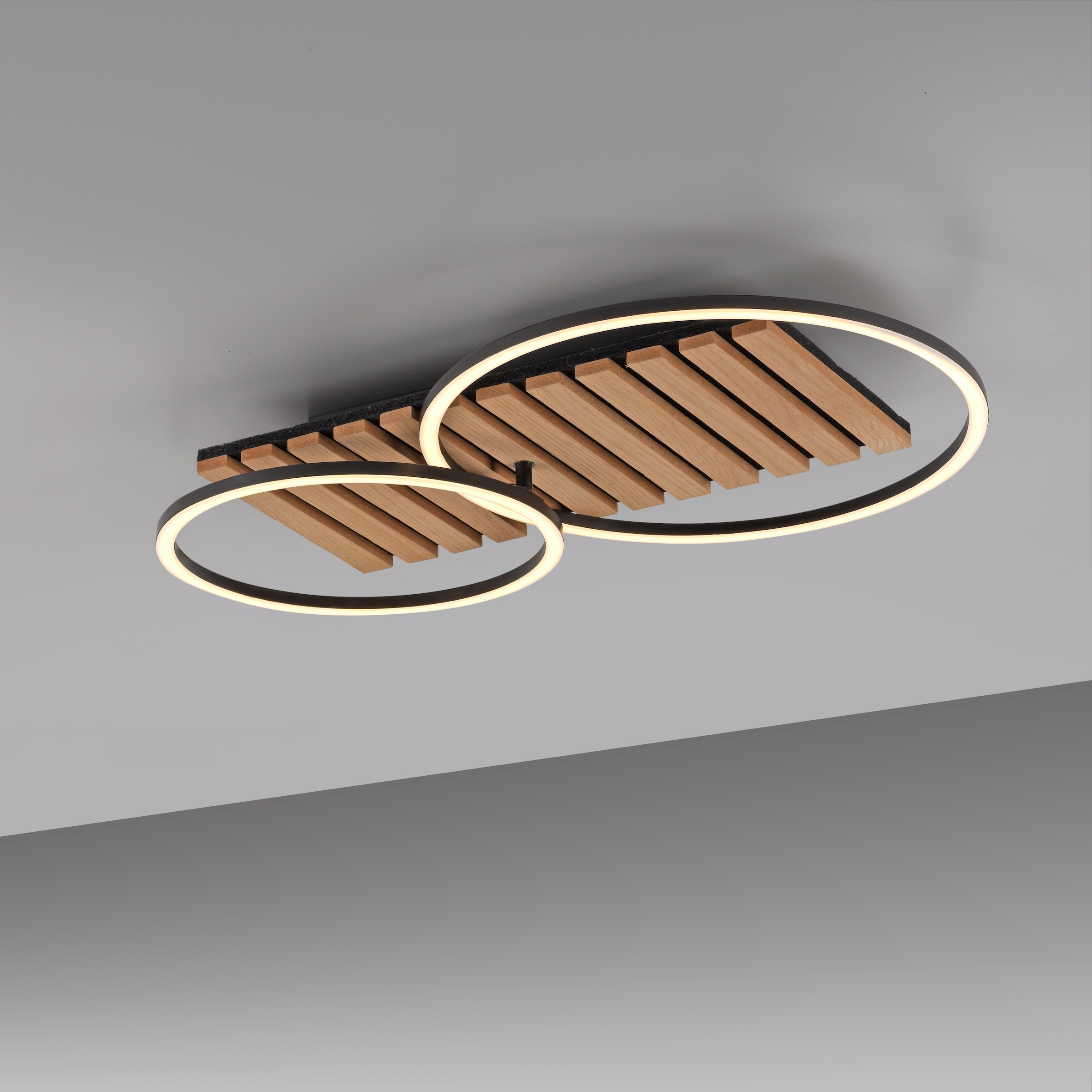 andas Deckenleuchte »Unnestad Akustikpaneele«, 1 flammig, Leuchtmittel LED-Board | LED fest integriert, Frame schwenkbar, Holz, Akustik, Paneele, warmweiß, kaltweiß