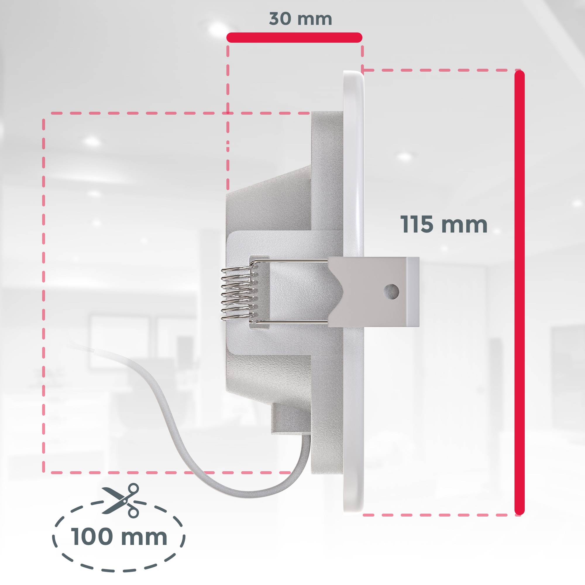 B.K.Licht LED Einbauleuchten-Set, ultraflaches 3er-Set, inkl. LED-Modul, Kunststoff, Weiß, 6 Watt, 450 Lumen, 3.000 Kelvin, nicht dimmbar,