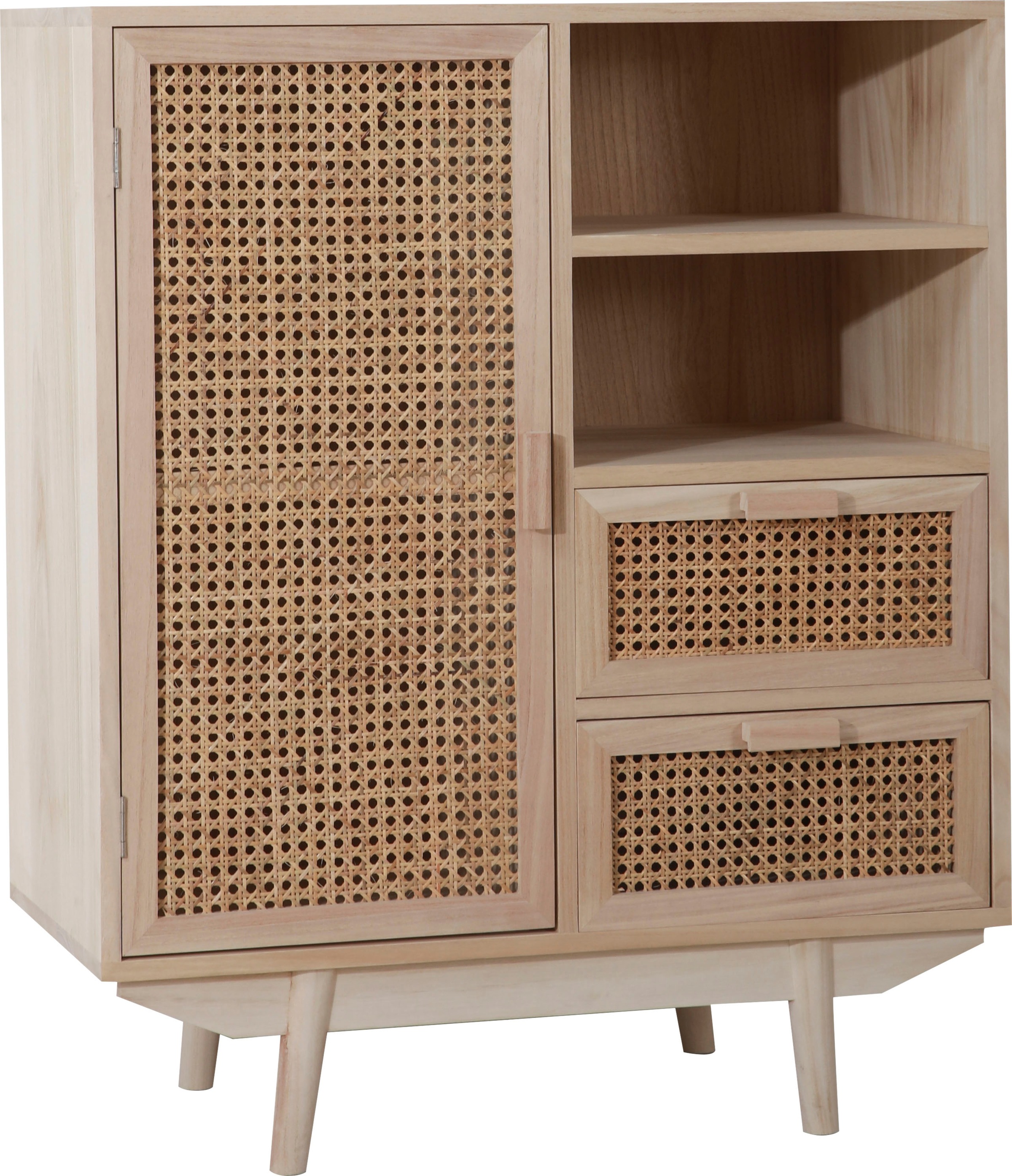 SalesFever Sideboard "Vejle Moderne Kommode mit Stil", Kommode mit Rattan- günstig online kaufen