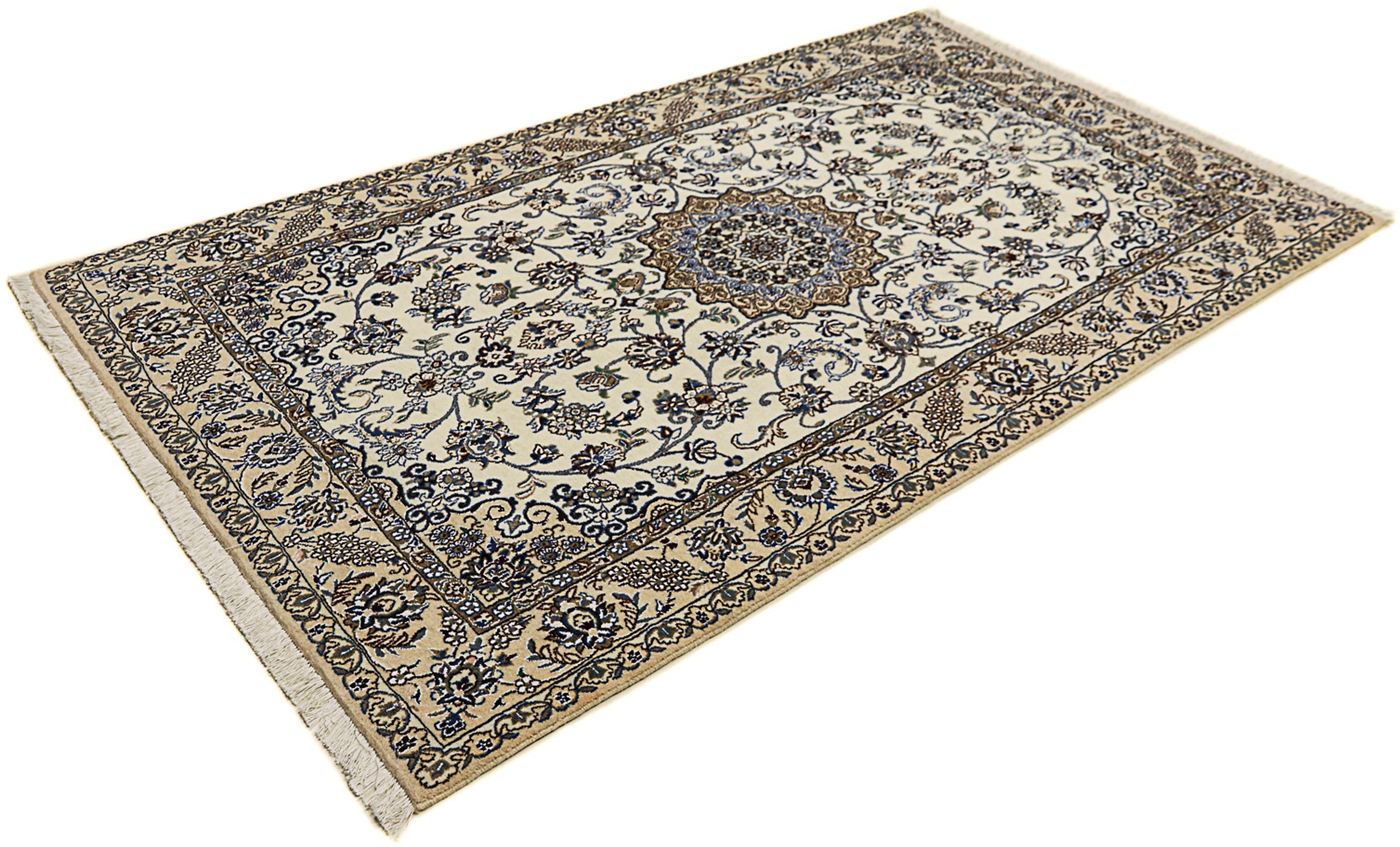 morgenland Orientteppich »Perser - Nain - Royal - 215 x 126 cm - beige«, re günstig online kaufen