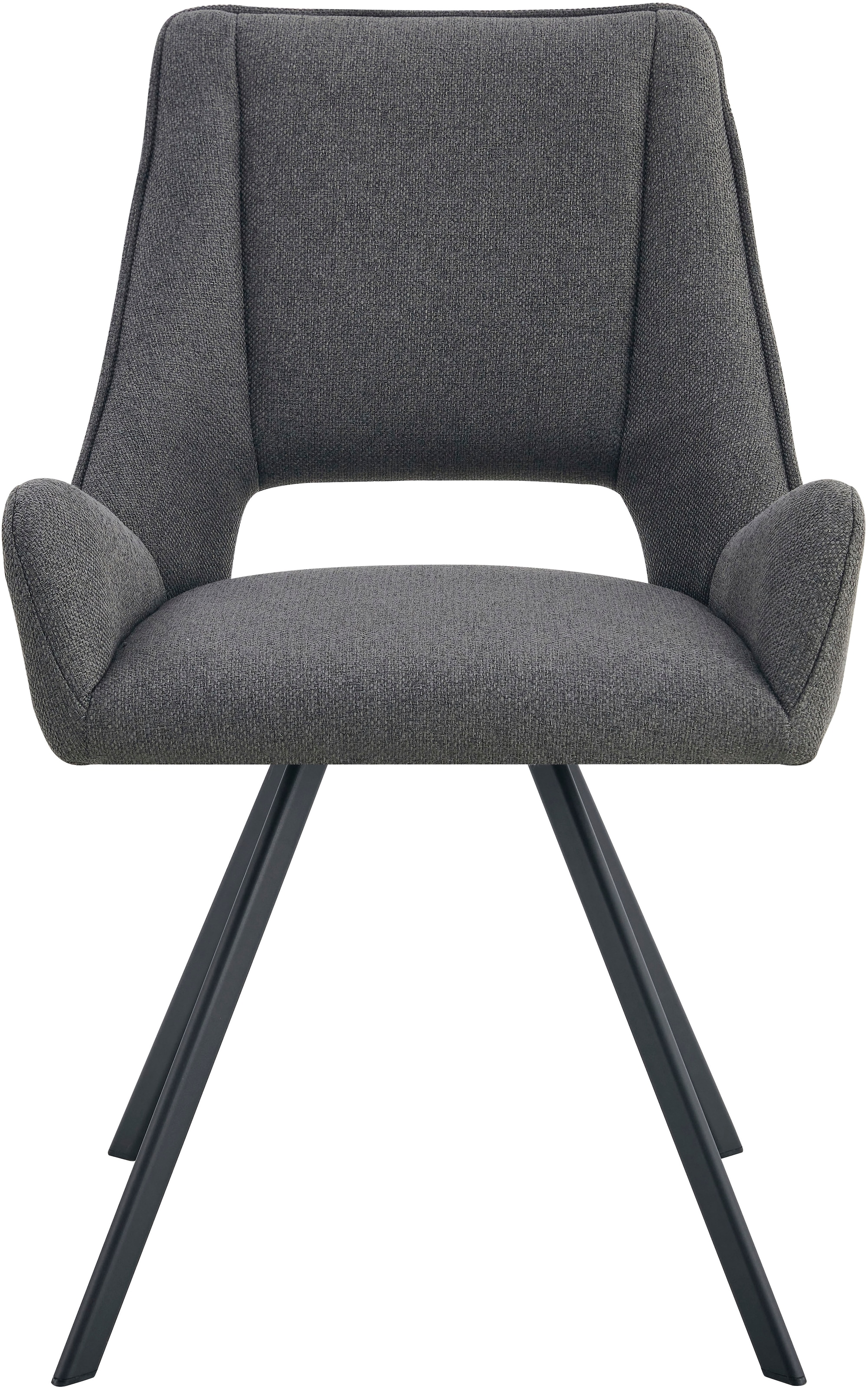 Home affaire Esszimmerstuhl »AIRDRIE, 2er Set, mit Metallgestell in matt schwarz« (Set) 2 Stk.in verschiedenen Farben, Belsatbarkeit pro Stuhl 120 kg