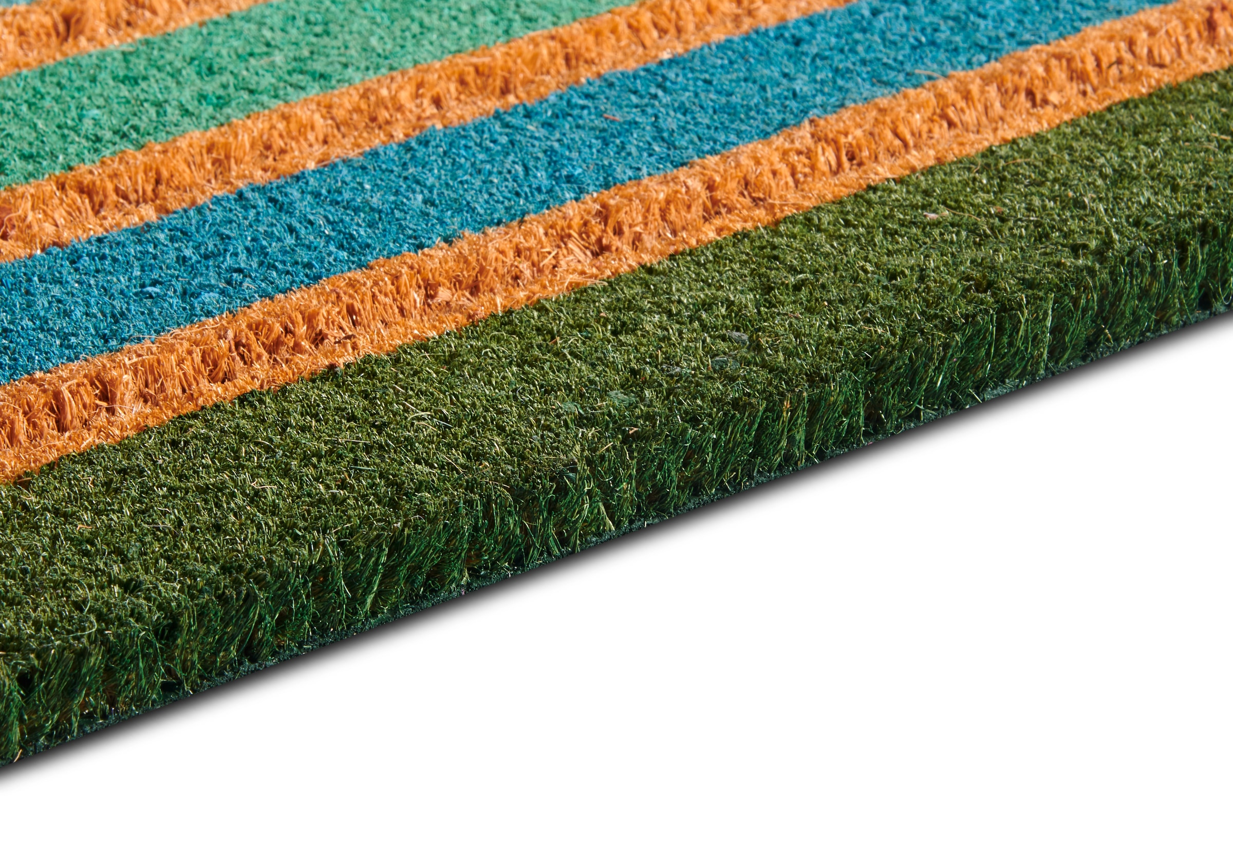 HANSE Home Fußmatte »Mix Mats Kokos Colorful Stripes, Türmatte«, rechteckig, 15 mm Höhe, Strapazierfähig, pflegeleicht, robust, wetterfest, UV-beständig