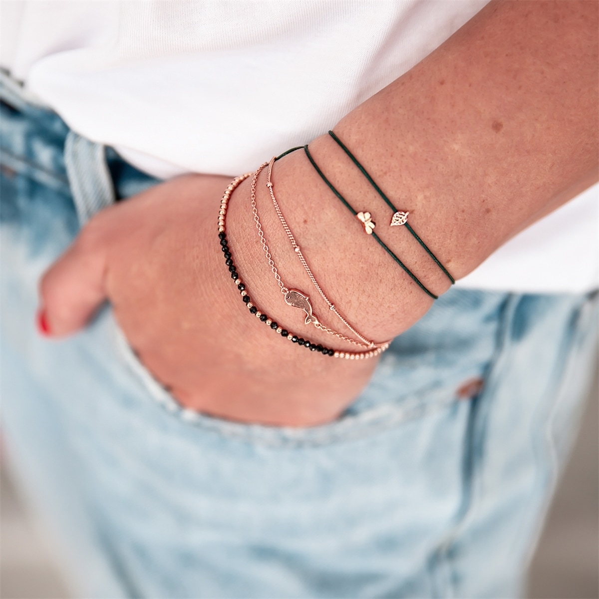 Glanzstücke München Gliederarmband »A1320«, (1 tlg.), aus Sterling Silber