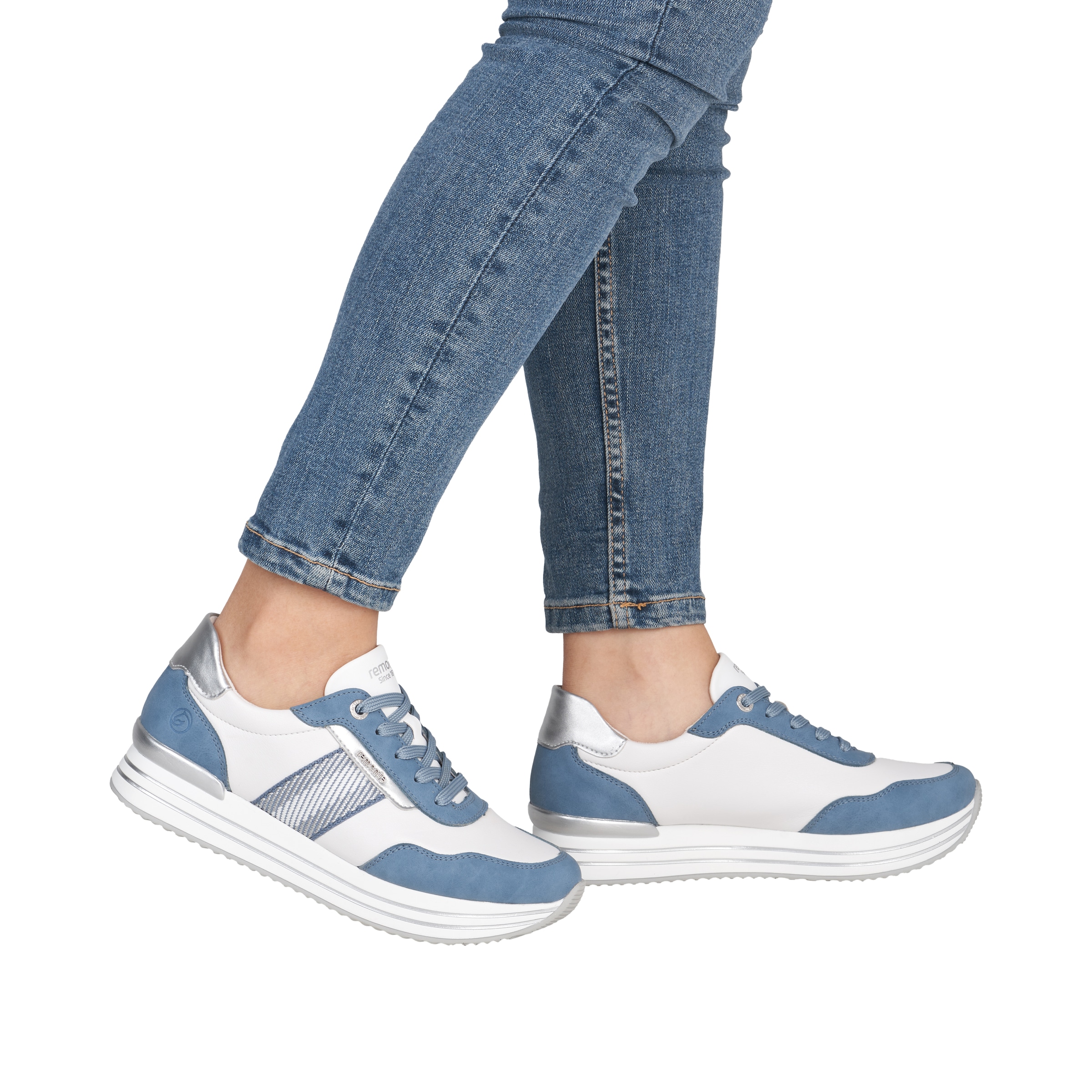 Remonte Plateausneaker  Halbschuh, Schnürschuh mit Metallicdetails und Softfußbett