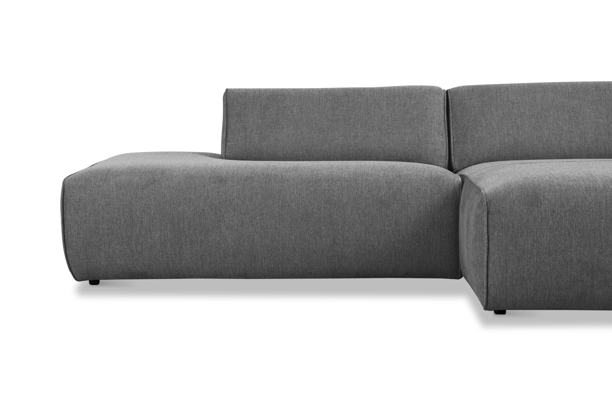 andas Ecksofa »Noord mit Kedernaht, Breite 227 cm«, Cord, Struktur, Webstoff, mit Wellenunterfederung, Massivholzrahmen