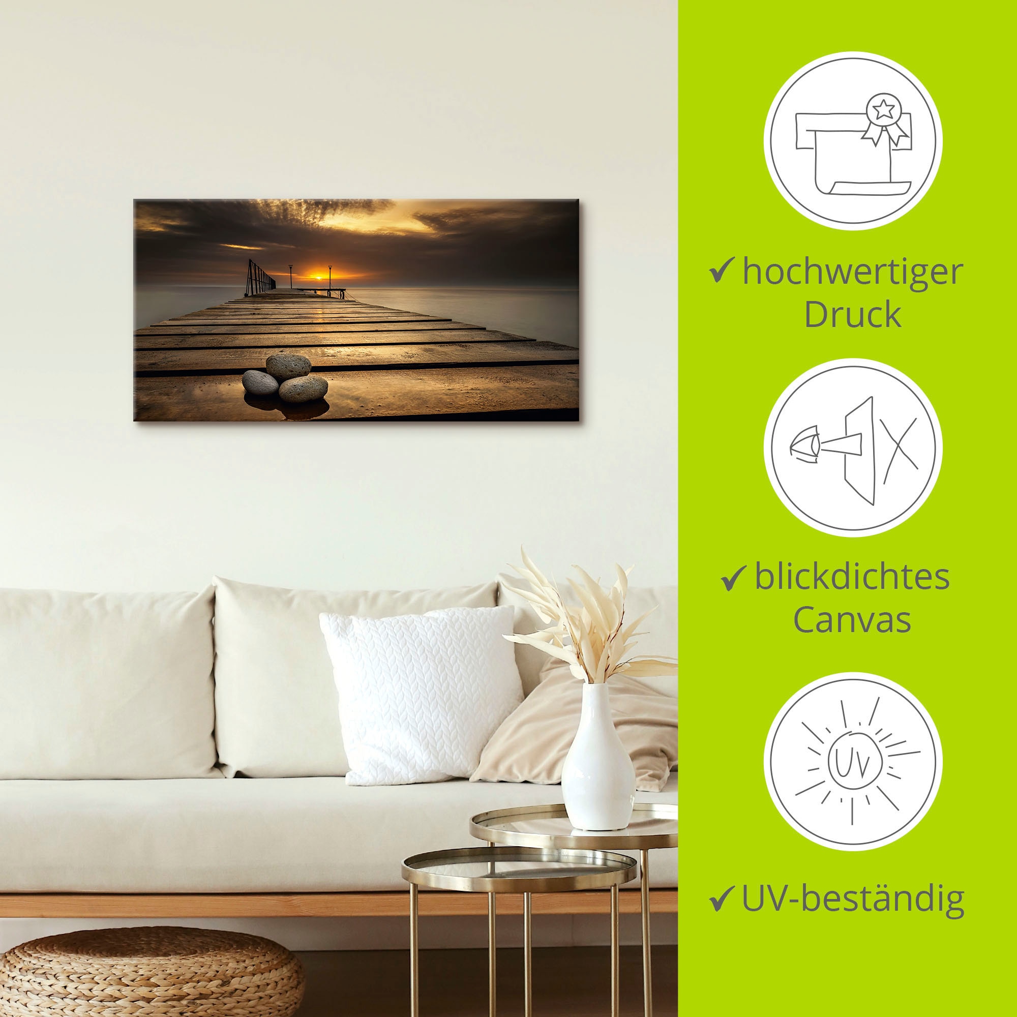 Artland Wandbild »Sonnenaufgang am Schwarzen Meer«, Sonnenaufgang & -untergang, (1 St.), als Leinwandbild, Poster, Wandaufkleber in verschied. Größen