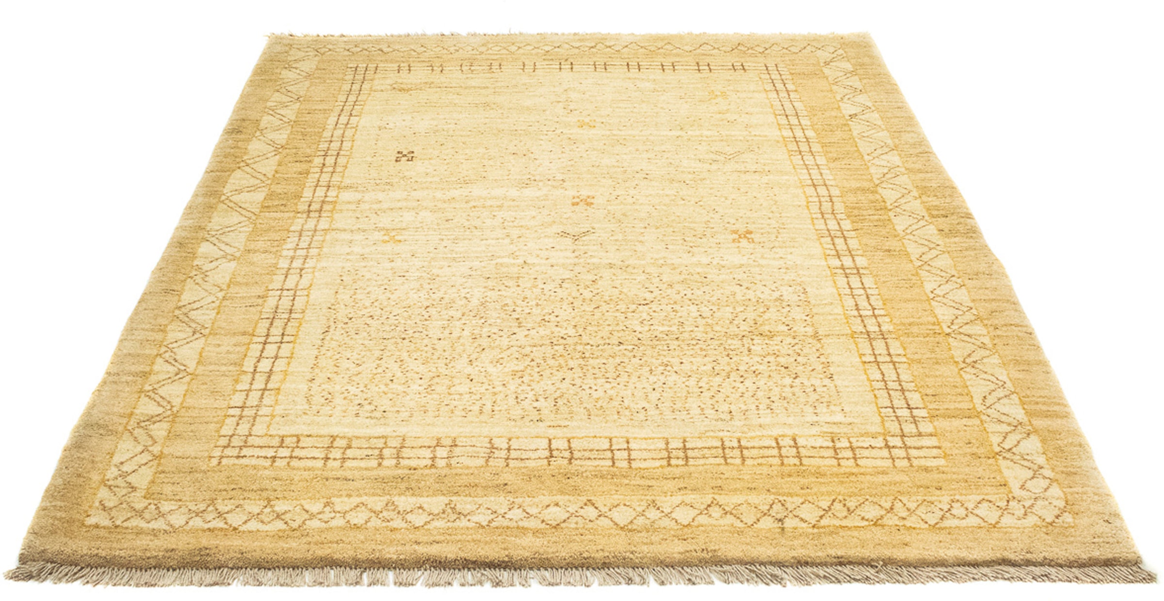 morgenland Wollteppich »Gabbeh - Perser - 200 x 152 cm - beige«, rechteckig günstig online kaufen