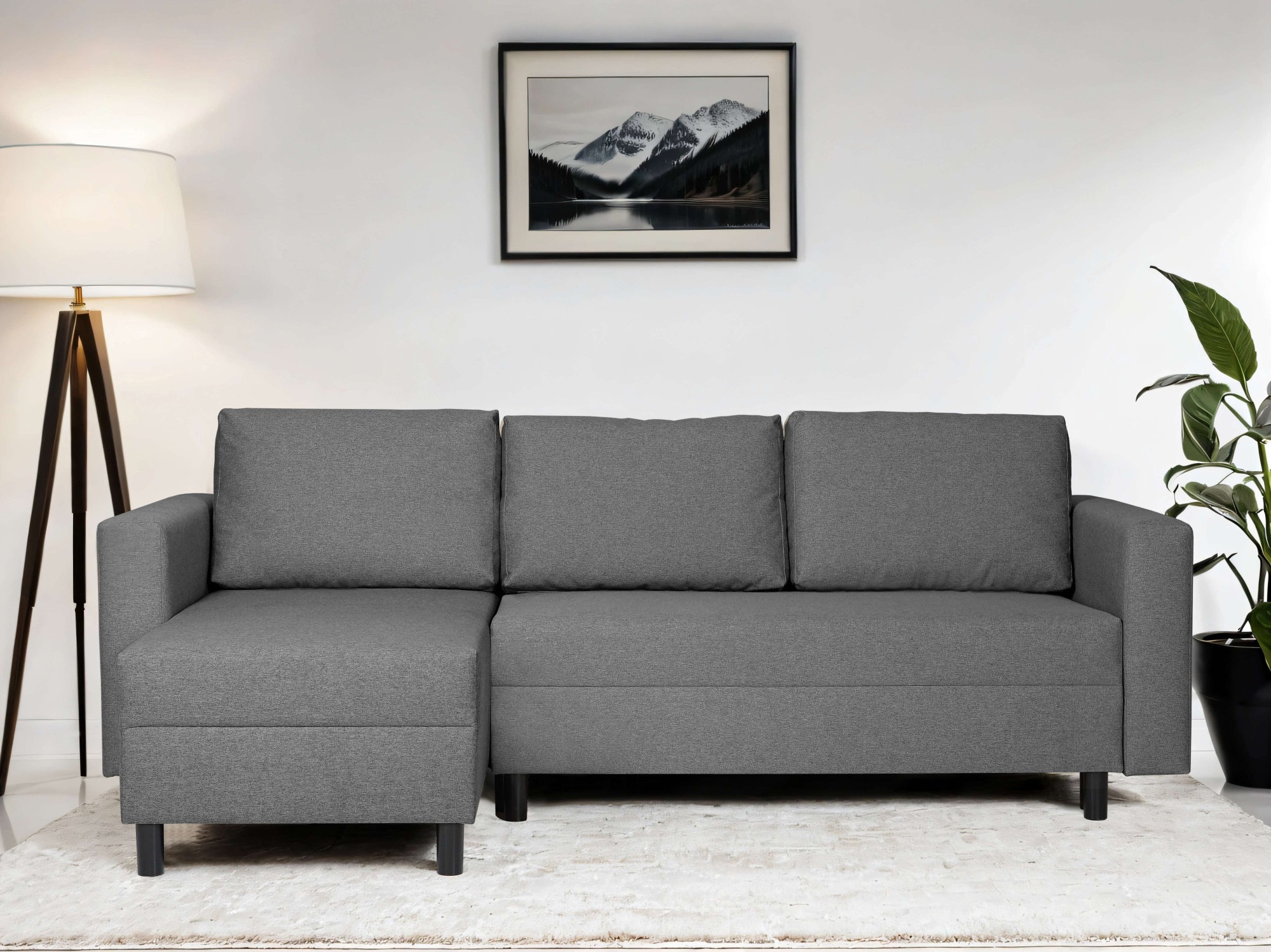 Home affaire Ecksofa »GLENOE Schlafsofa mit Bettkasten, Recamiere beidseiti günstig online kaufen