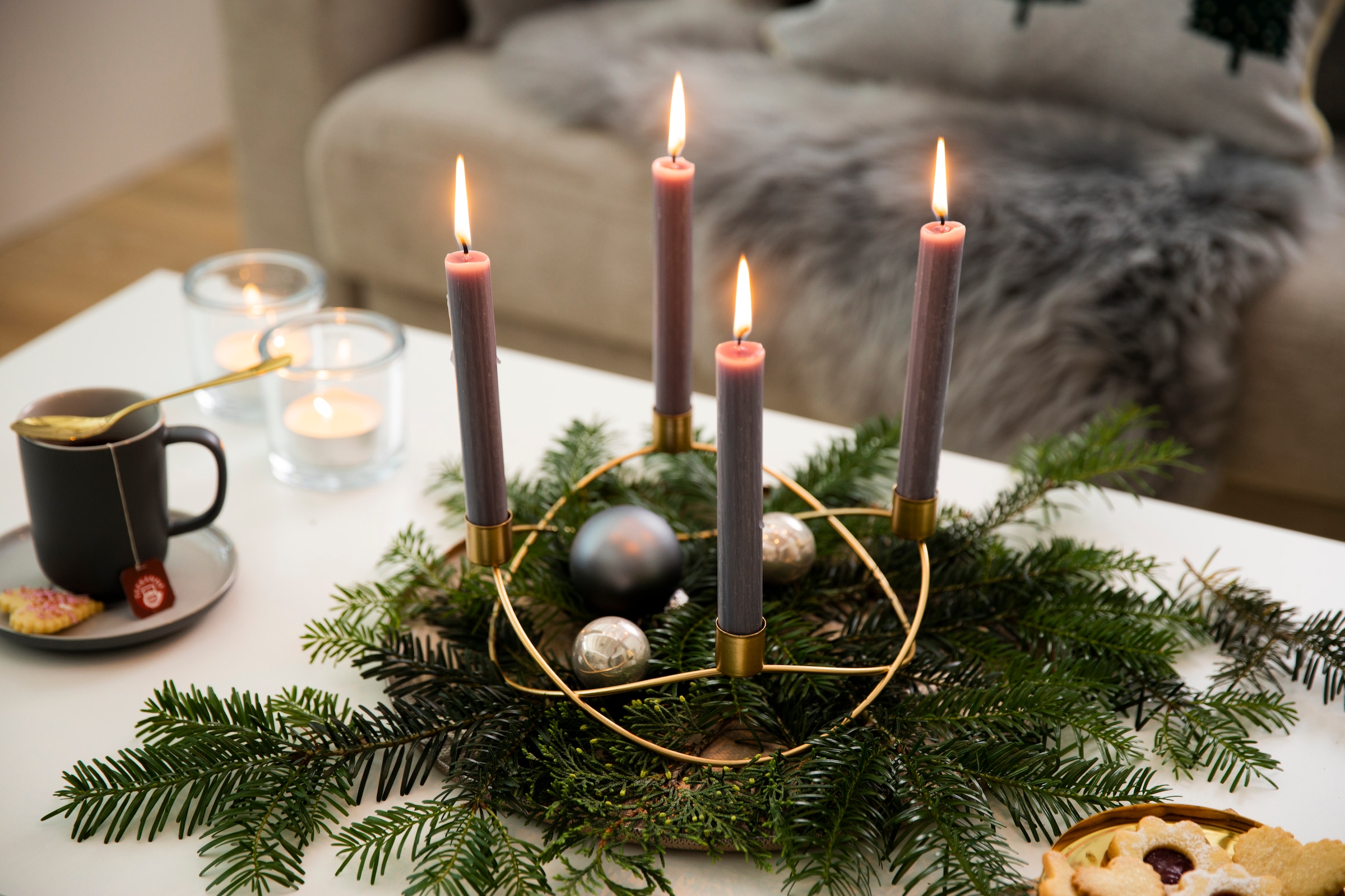 AM Design Kerzenhalter, Adventsleuchter, aus Metall, Höhe ca. 8 cm online  kaufen