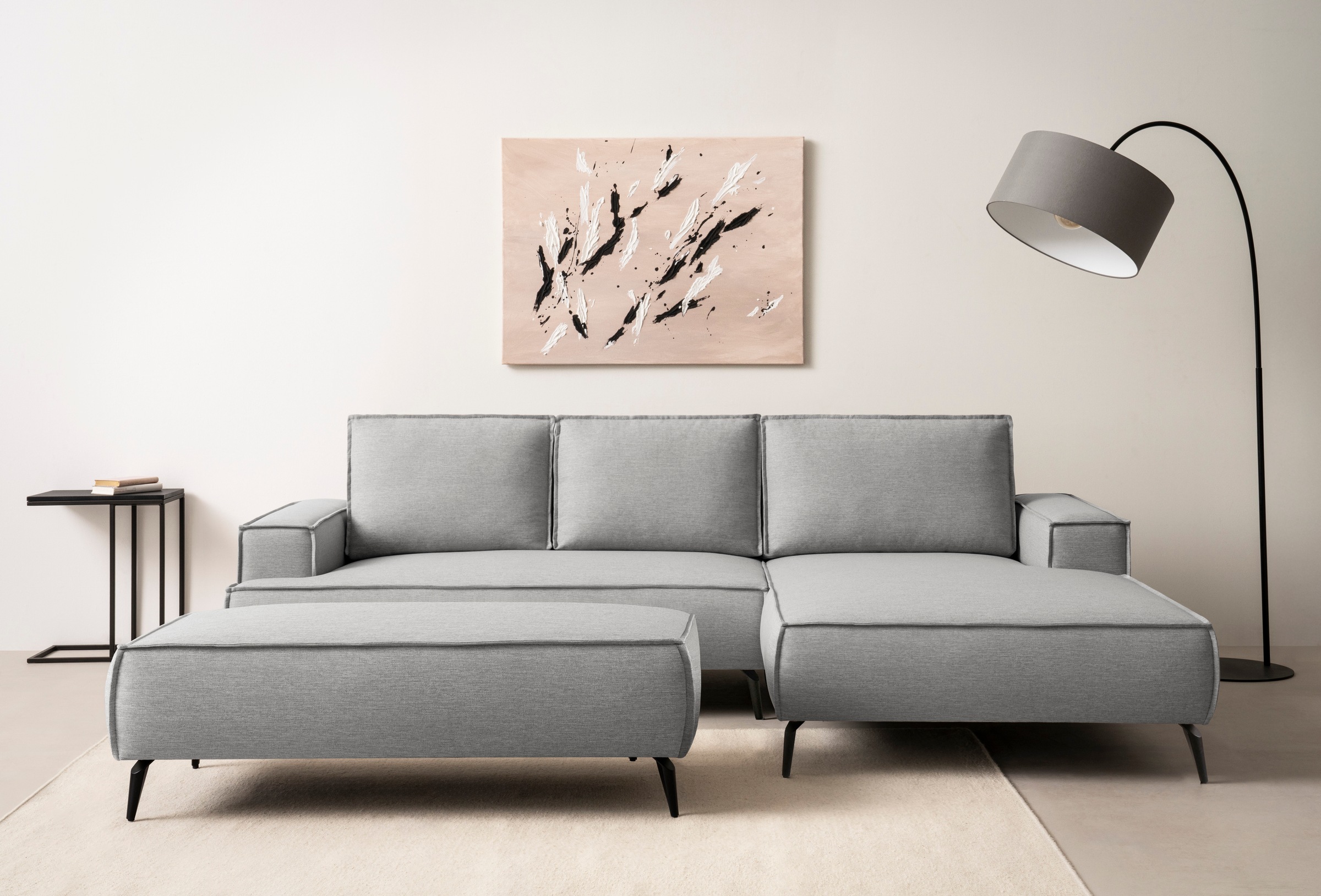 andas Sitzgruppe »TVINNU, Polsterecke L-Form, Schlaffunktion, mit Hocker« S günstig online kaufen