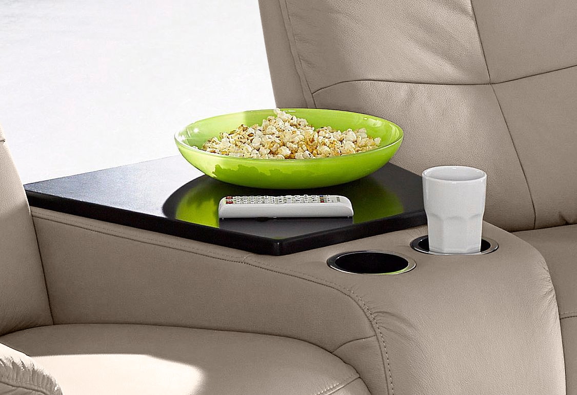 exxpo - sofa fashion 2-Sitzer »Tivoli, Kinosofa, bequem,«, mit Relaxfunktion, integrierter Tischablage und Stauraumfach