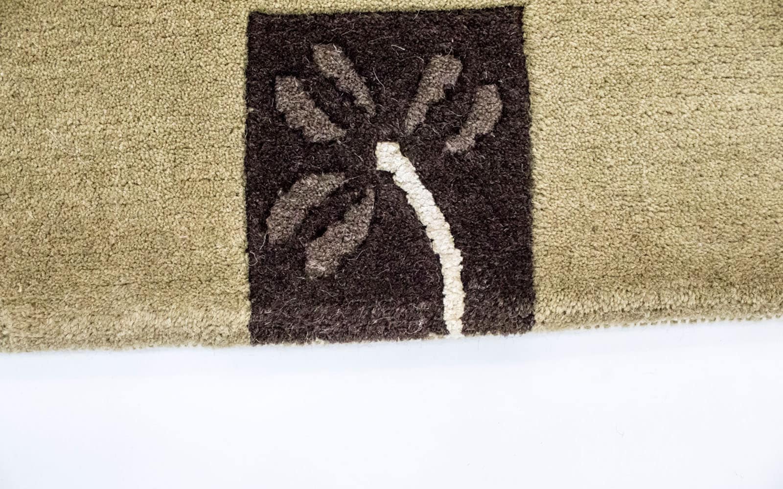morgenland Wollteppich rechteckig, Teppich auf bestellen handgeknüpft »Nepal grün«, Raten handgeknüpft