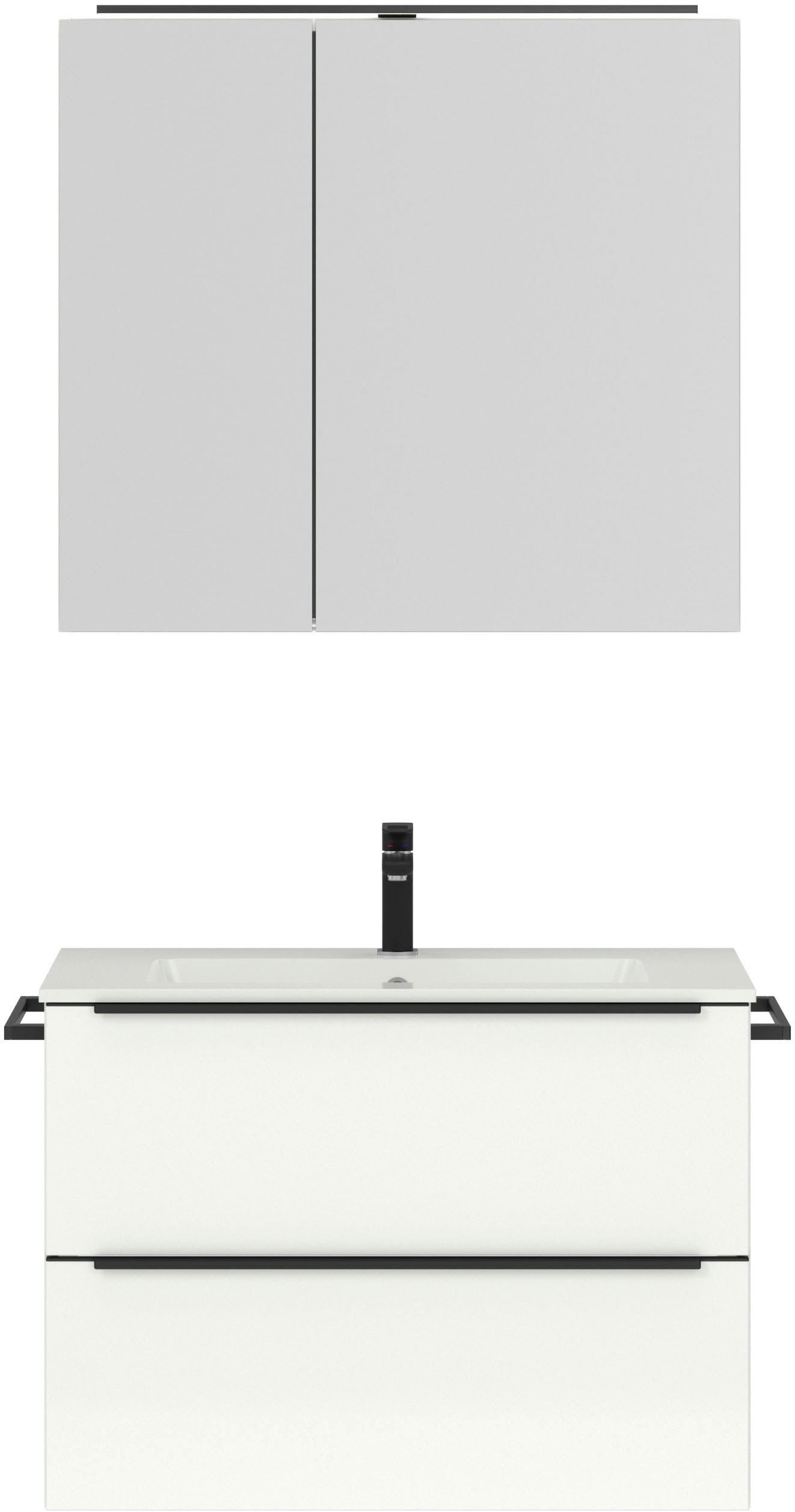 nobilia® Badmöbel-Set »Levere« vormontiert, mit Soft-Close, 2 Stk. tlg. günstig online kaufen