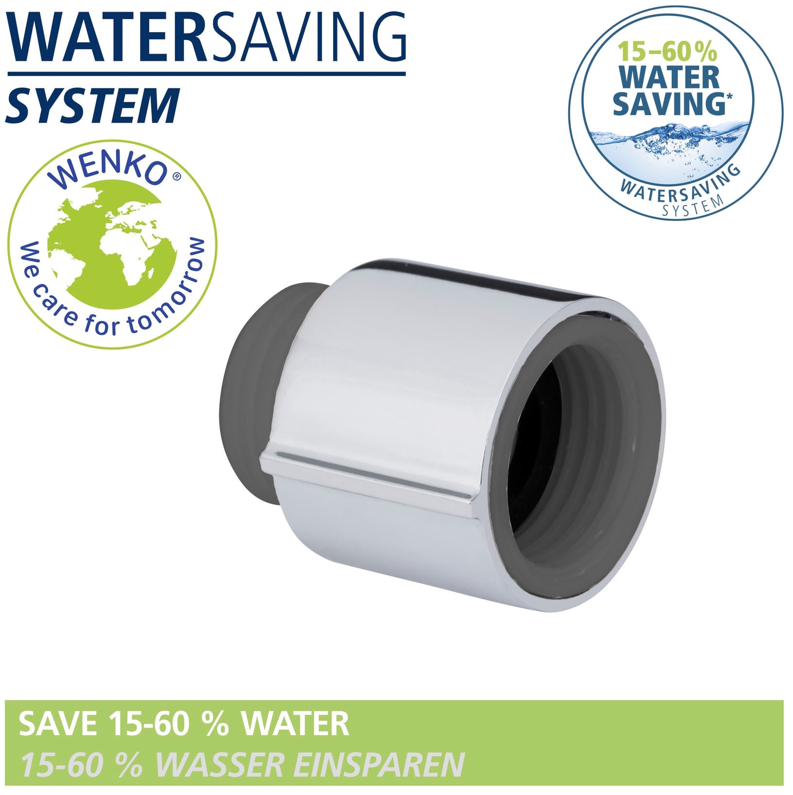 WENKO Duschsystem »Young Eco«, mit Thermostat-Armatur, inkl. 2 Watersaving Regulatoren