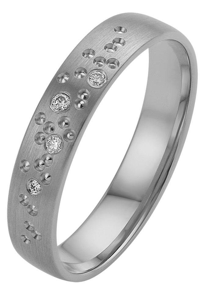 Firetti Trauring »Schmuck Geschenk Gold 375 Hochzeit Ehering "LIEBE" Sterne«, Made in Germany, wahlweise mit oder ohne Brillanten