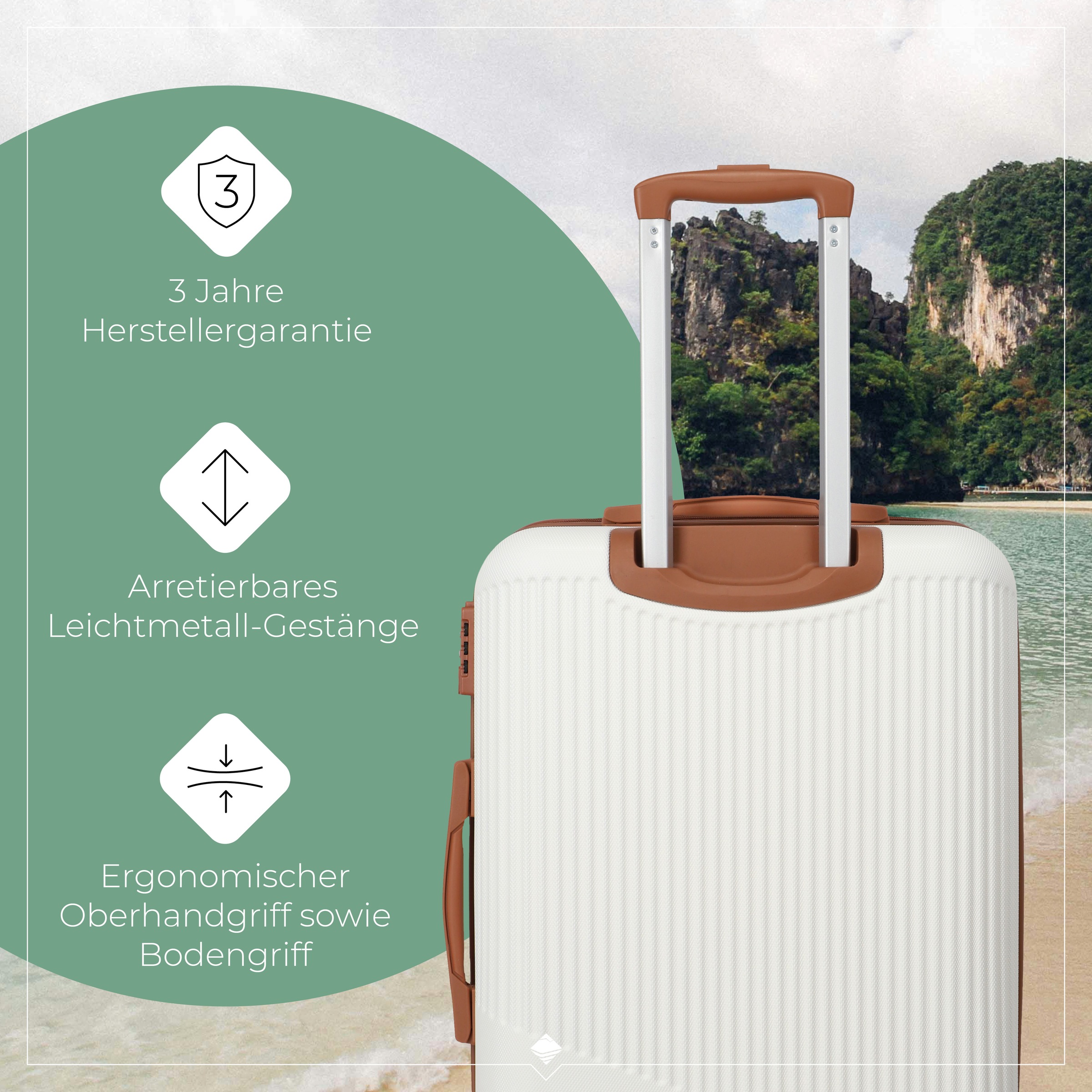 travelite Hartschalen-Trolley »BALI, in verschiedenen Größen und Farben«, 4 Rollen, Hartschallenkoffer Reisegepäck Reisekoffer TSA Schloss