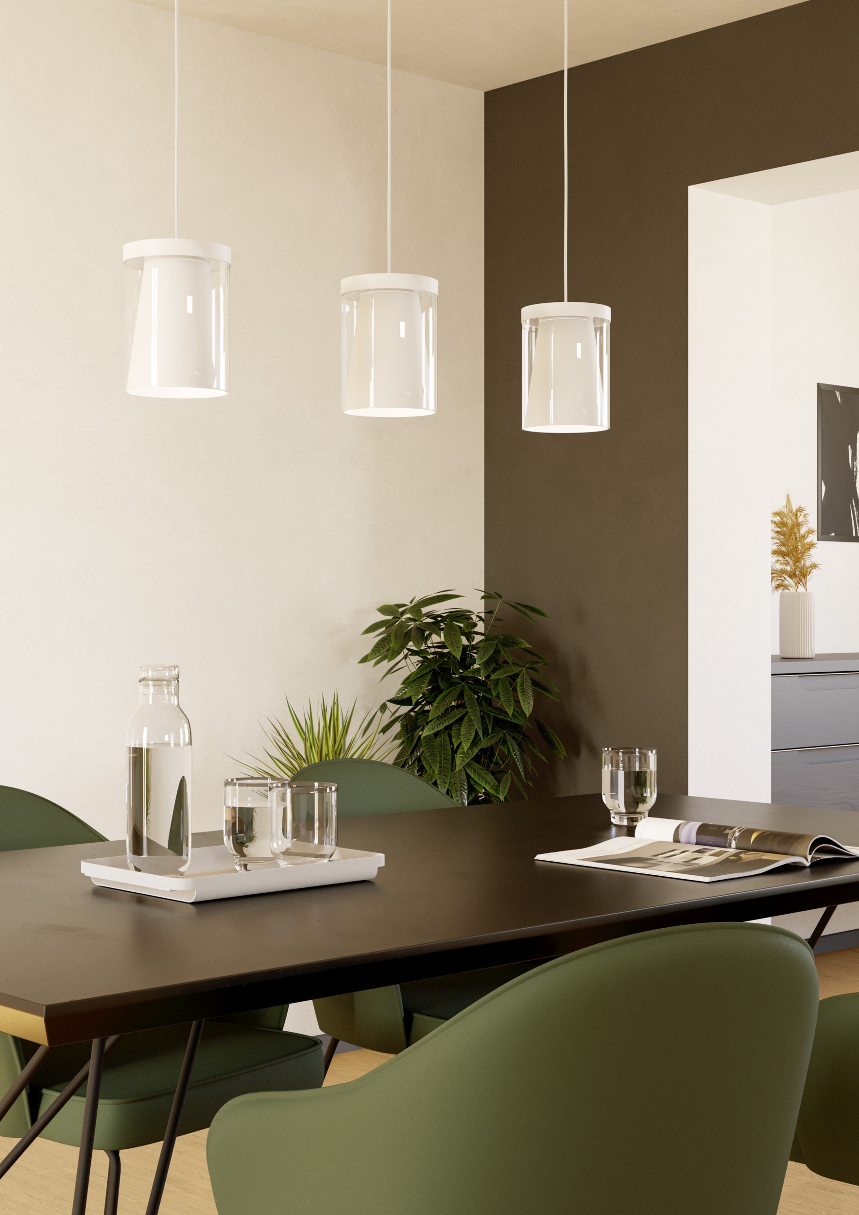 EGLO Hängeleuchte »CHIUSELLO-Z Pendellampe - Stahl - LED - 3X3,7W - IP20« L günstig online kaufen