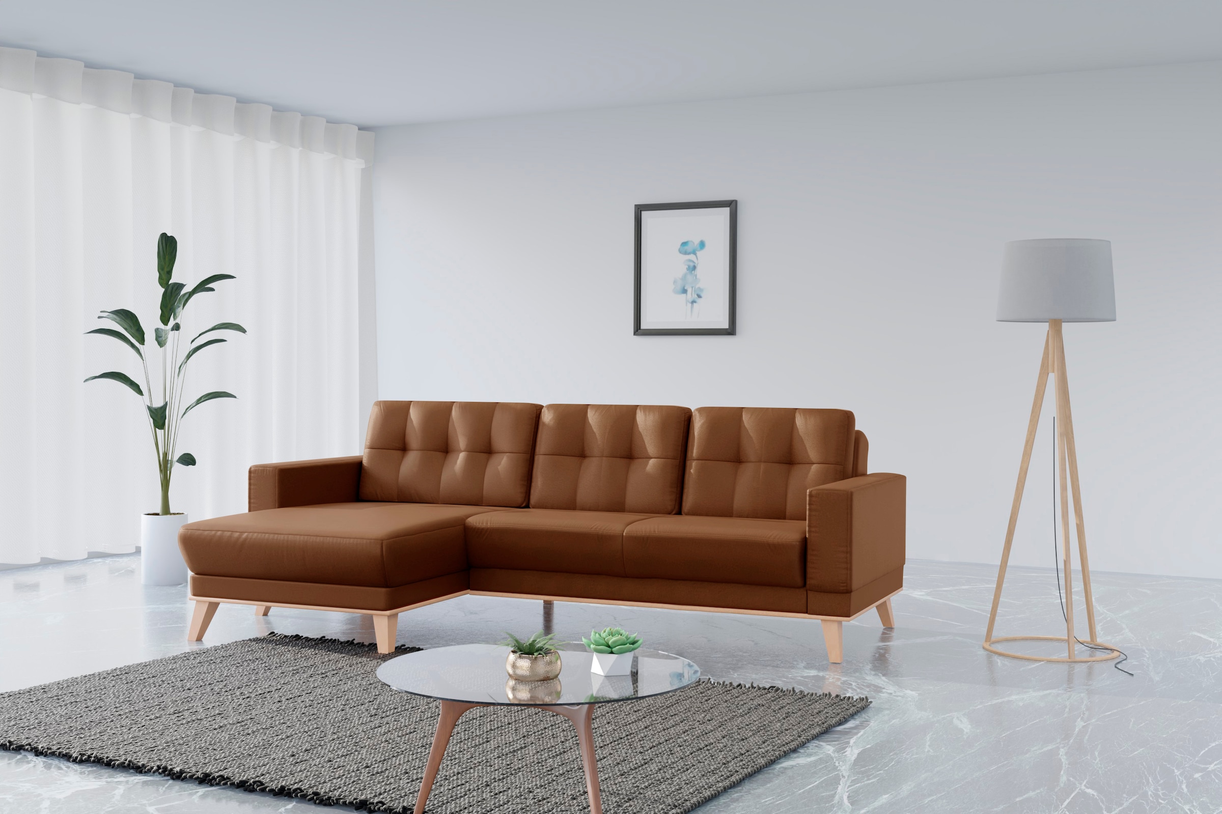 sit&more Ecksofa »Lavida L-Form« wahlweise mit Kippfunktion und Bettkasten günstig online kaufen
