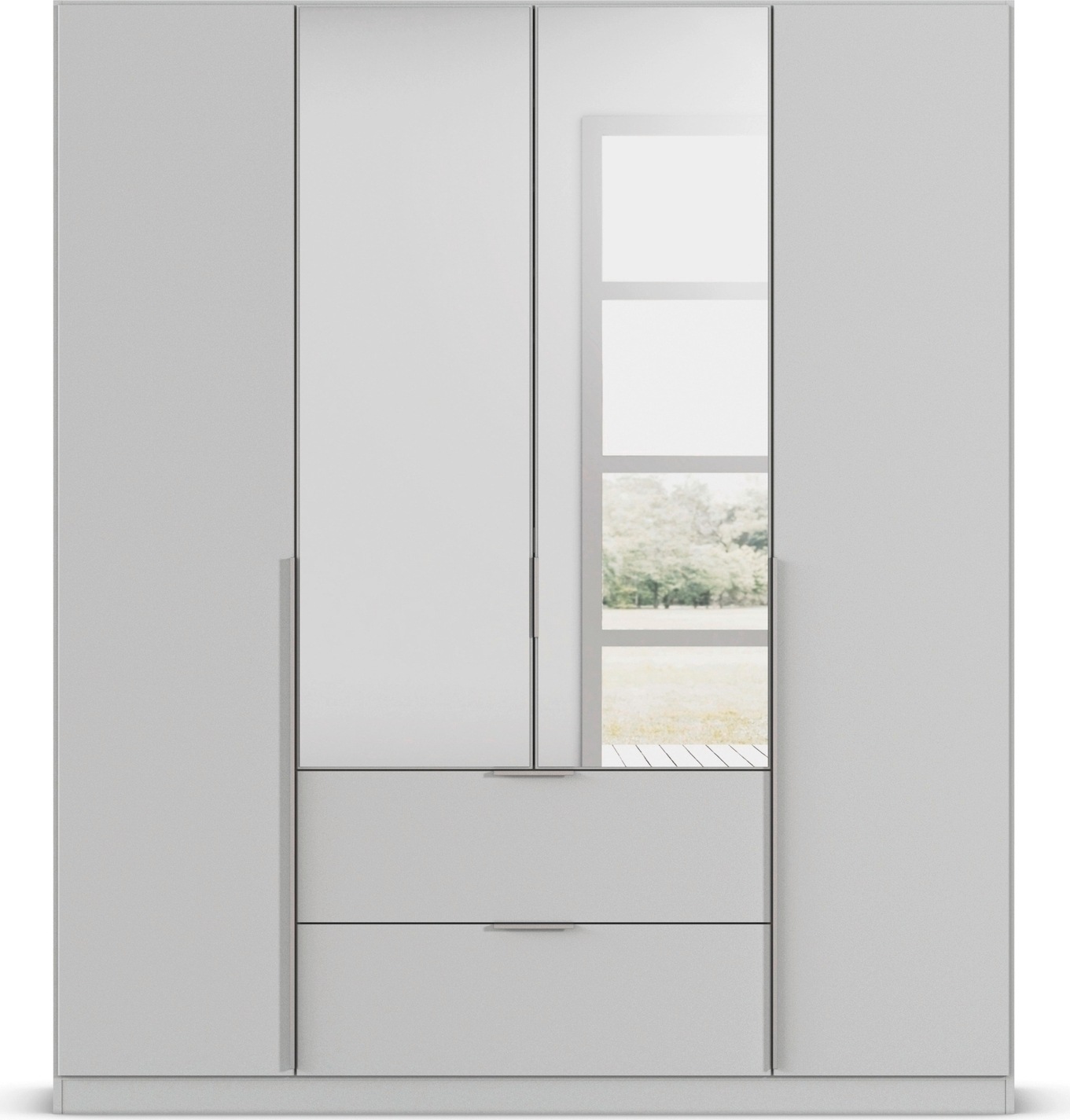 rauch Drehtürenschrank »Kleiderschrank Schrank Garderobe AGORDO mit Dekor- oder Hochglanzfront«, (in zwei Griff-Farben, Breiten 91-360 cm), mit Außenschubkästen, in 7 Breiten und 2 Höhen MADE IN GERMANY