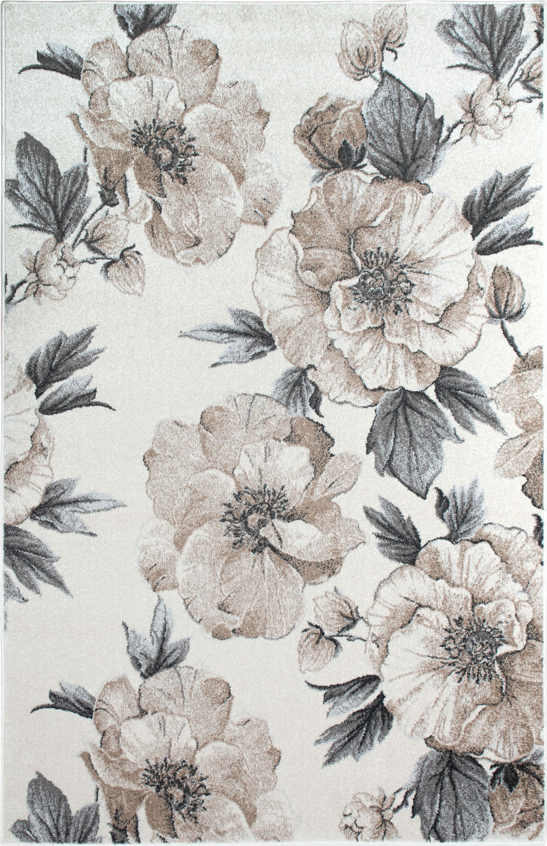 OTTO home Teppich »Florent, Blumen Design, Vintage« rechteckig 9 mm Höhe Floral, detailreiche Blüten, Botanical, elegant, Wohnzimmer