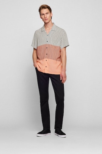 BOSS ORANGE Slim-fit-Jeans »Delaware BC-L-C«, mit Leder-Markenlabel am hinteren Bundabschluss