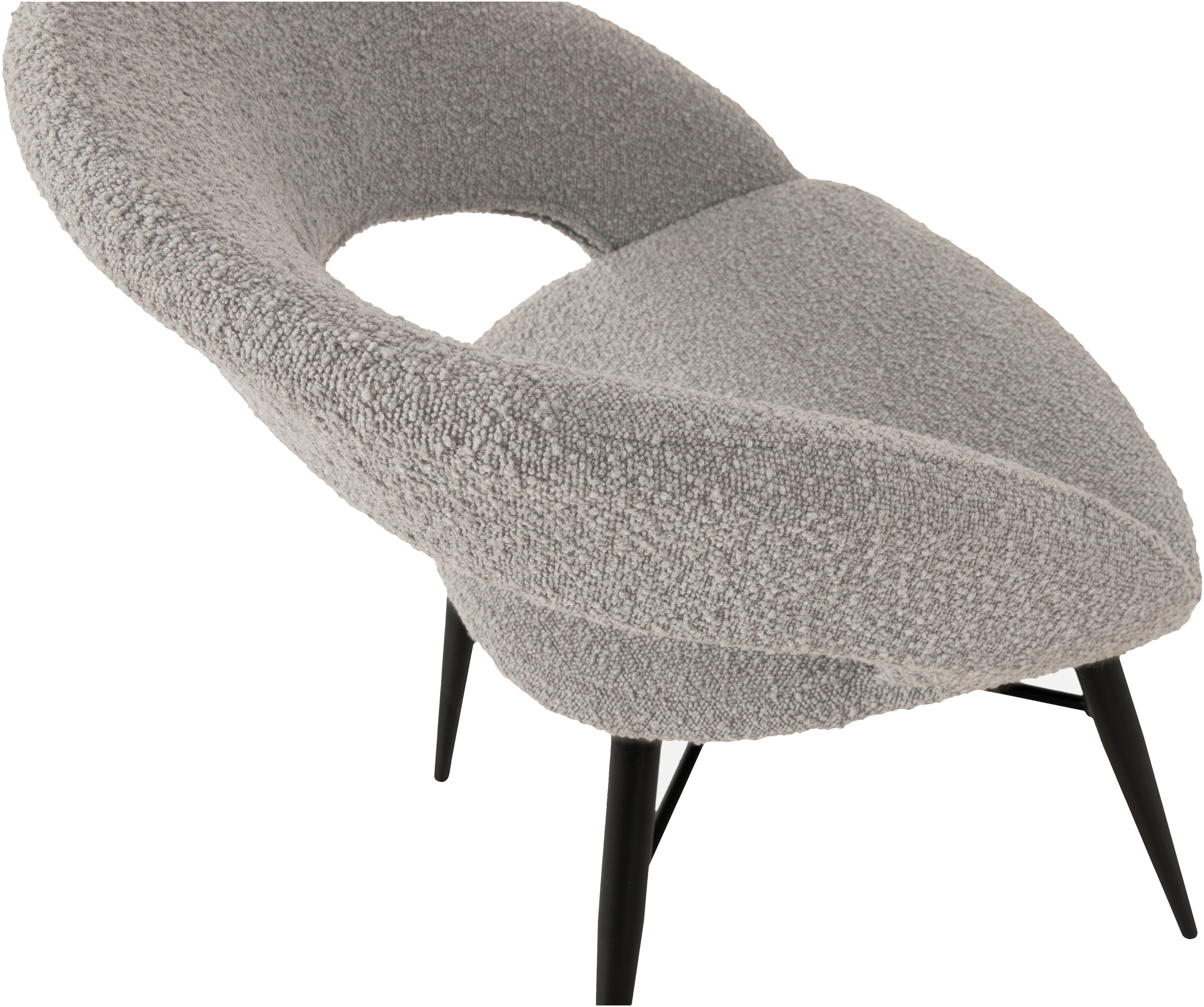 OMG Design Esszimmerstuhl »Marley«, (Set), 2 St., Stoff, mit modernem Cut-Out, Bouclé Bezug