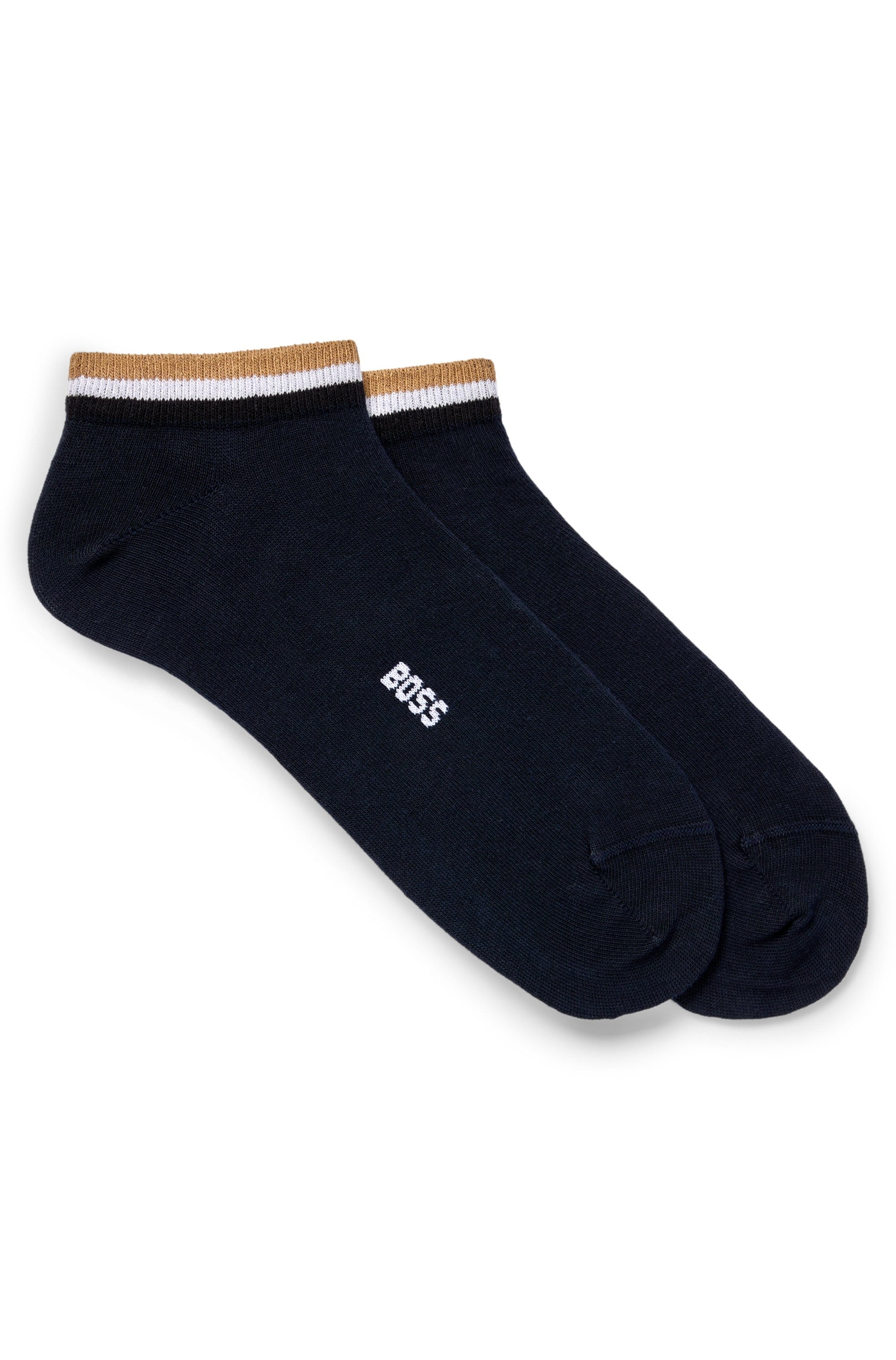 BOSS Sneakersocken »2P AS Uni stripe CC« Packung, 2er,  mit geringeltem Abschluss