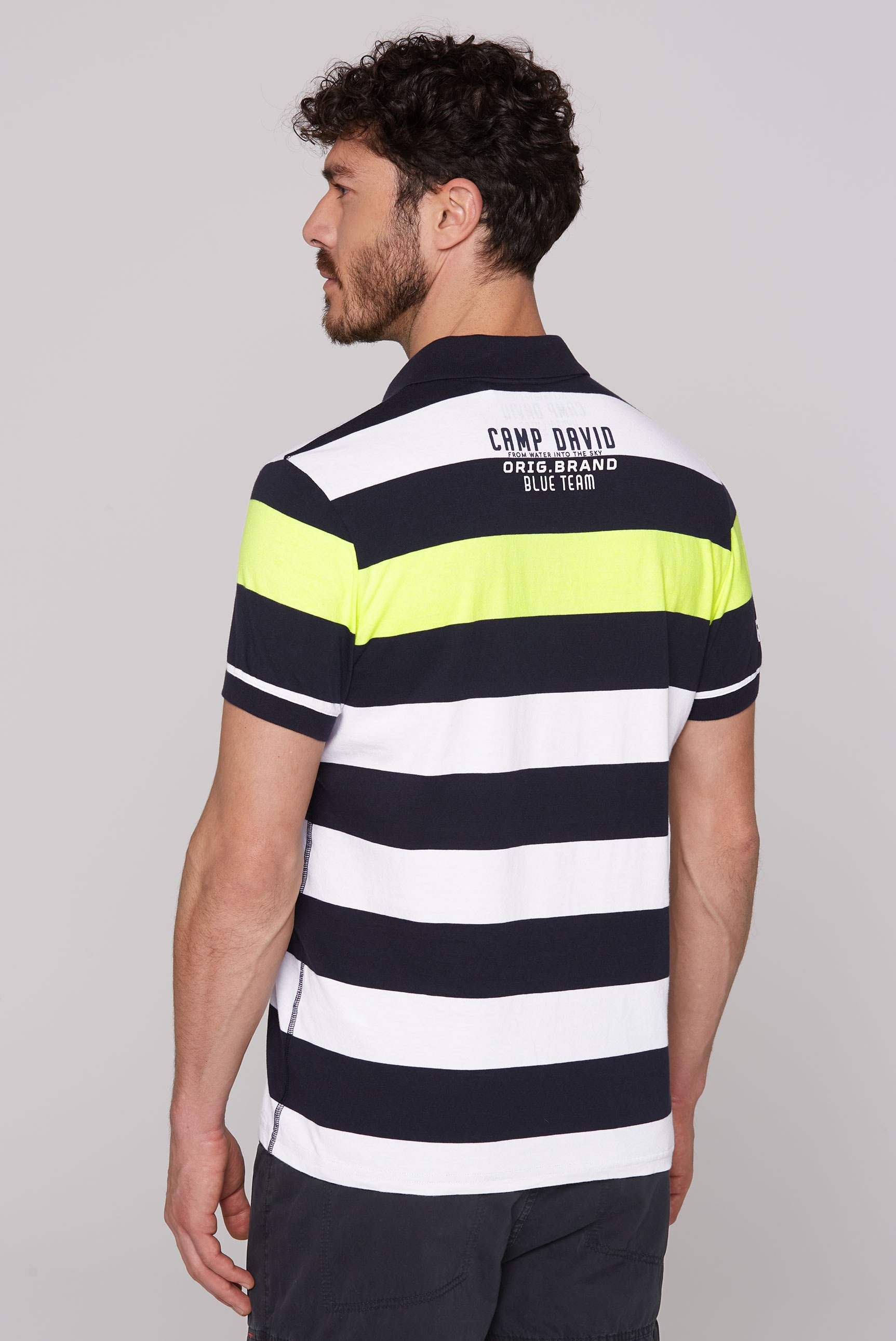 CAMP DAVID Poloshirt, mit Logo Print