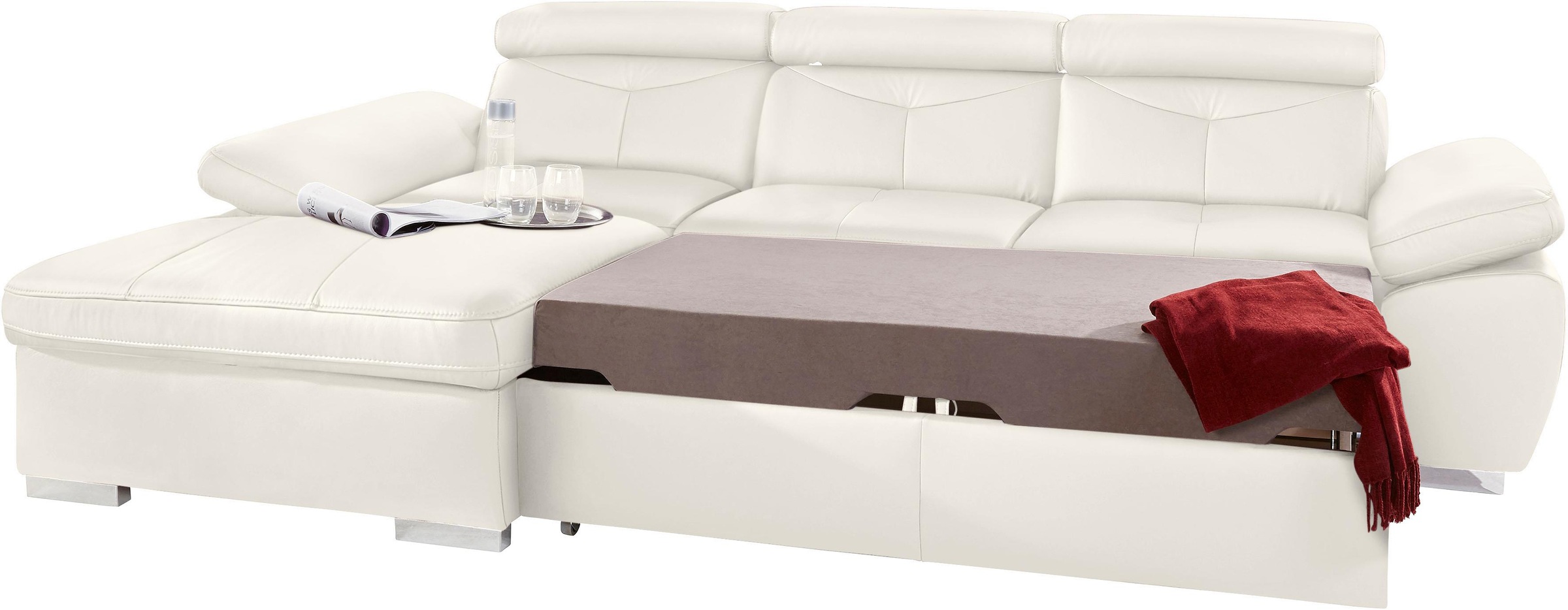 exxpo - sofa fashion Ecksofa »Spring, super bequem, mit Armteil- und Kopfte günstig online kaufen