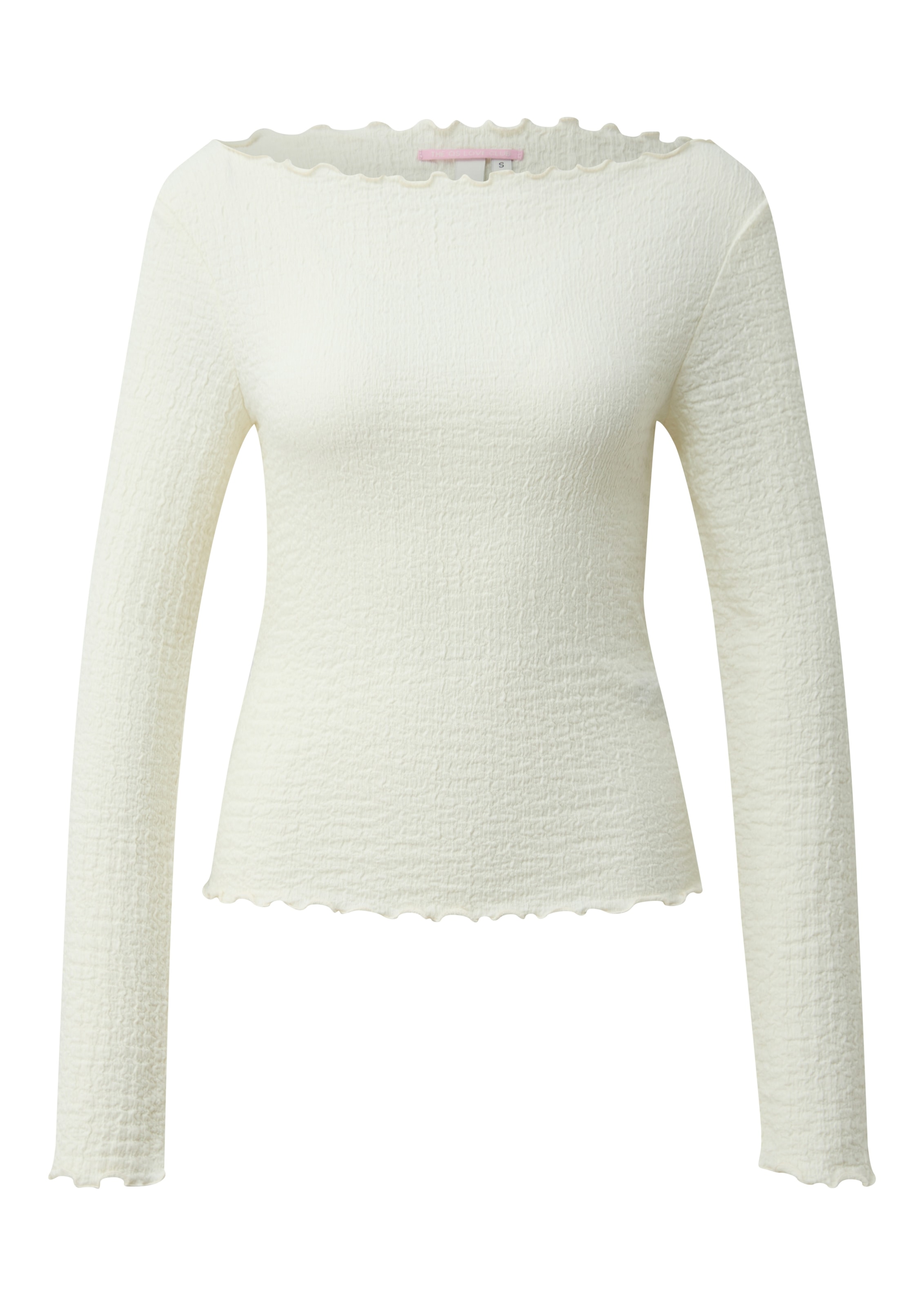 QS Langarmshirt mit gewellten Abschlüssen