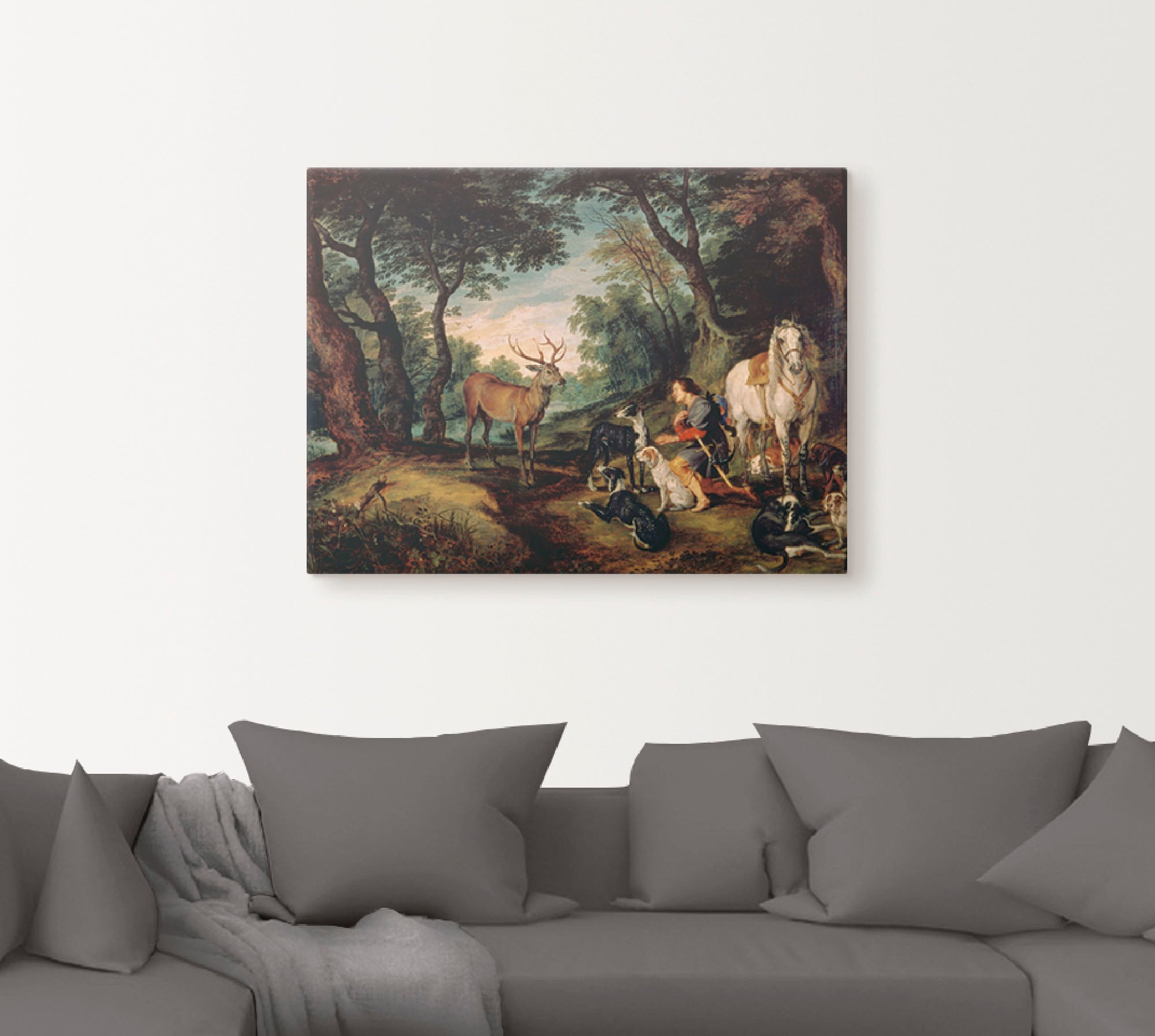 Artland Wandbild »Der heilige Hubertus.«, Mann, (1 St.), als Leinwandbild, Poster in verschied. Größen
