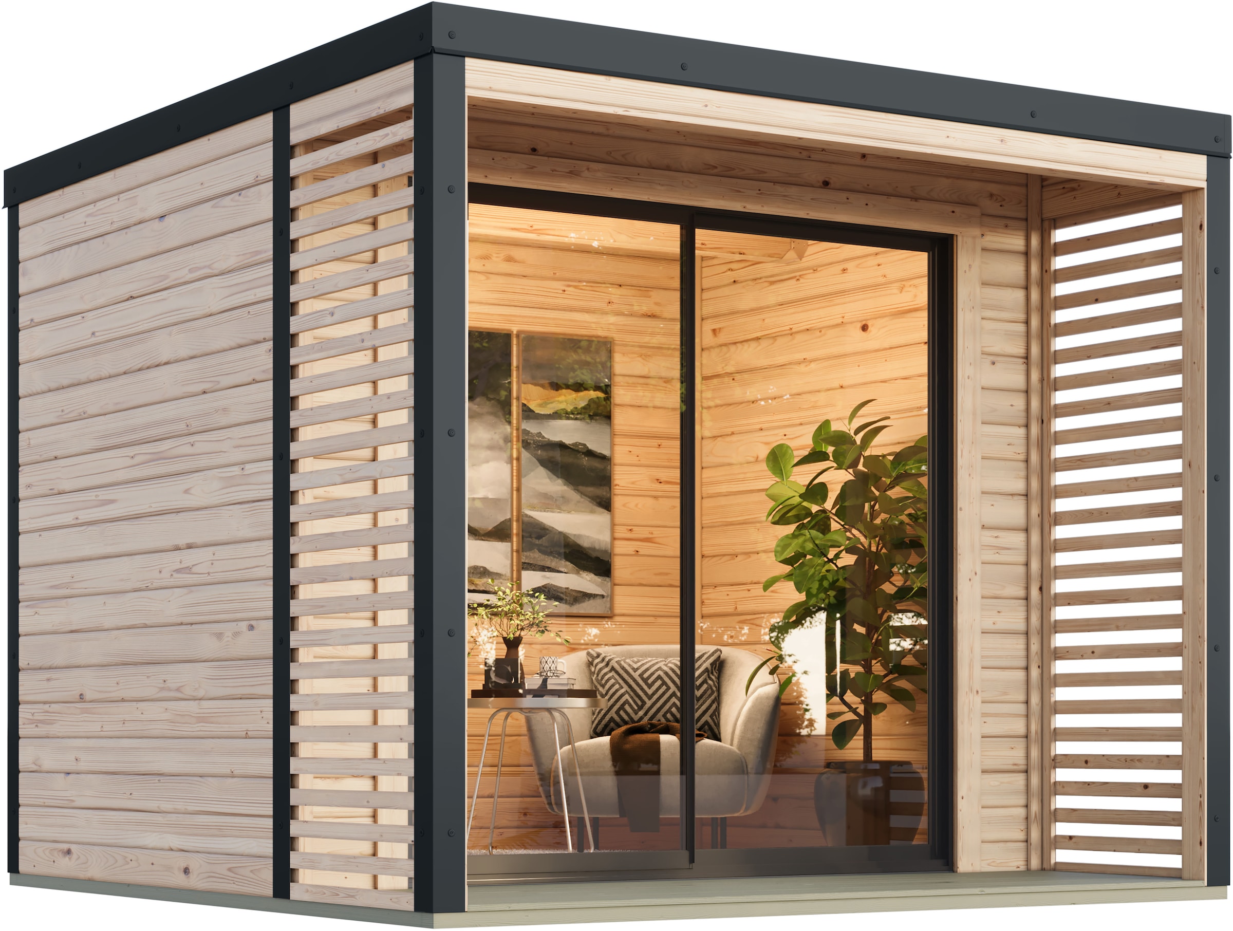 Karibu Gartenhaus »Saturino« inkl. Massivholzfußboden