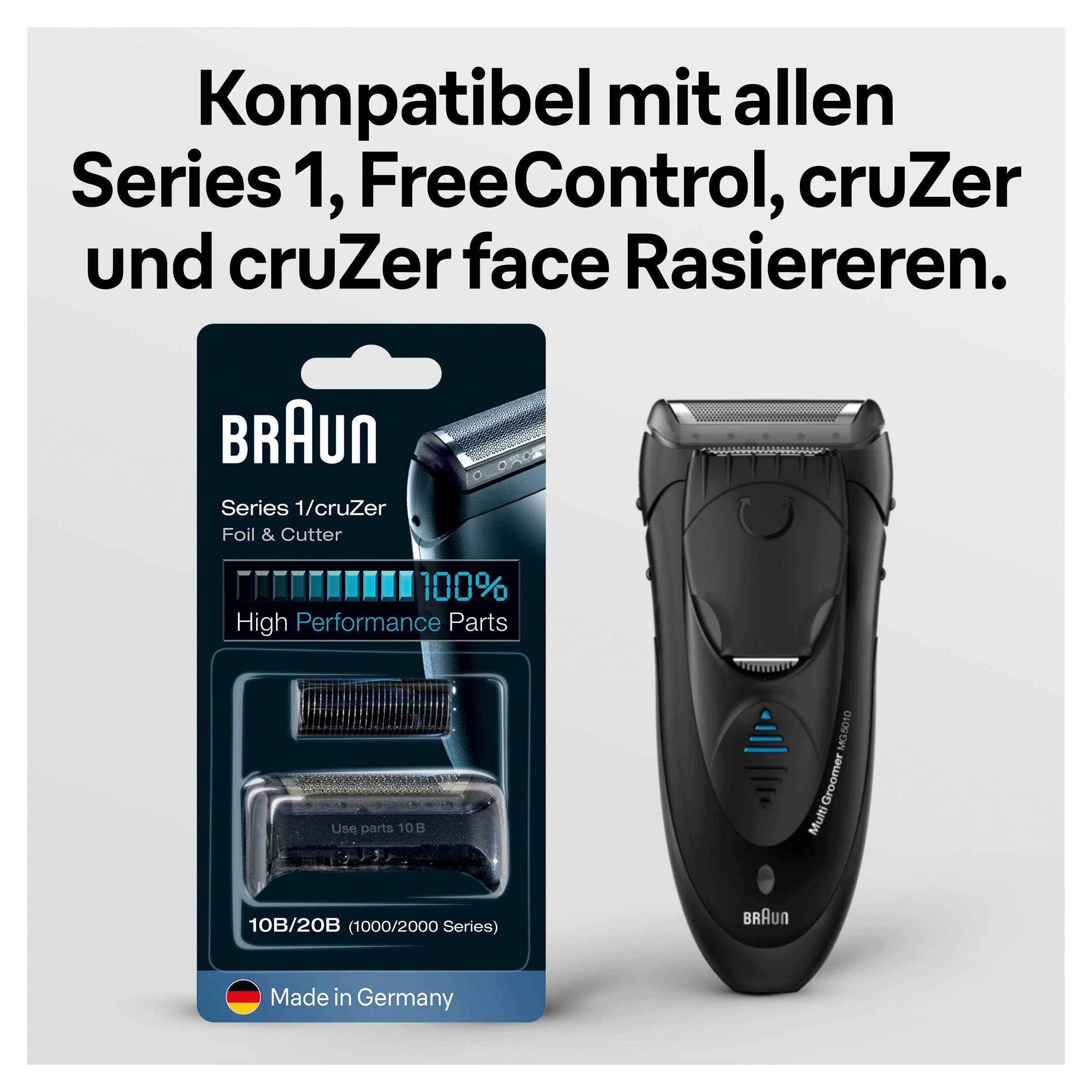 Braun Ersatzscherteil »Series Series und kompatibel cruZer %Sale 1 1 jetzt mit im 10B«, Rasierern