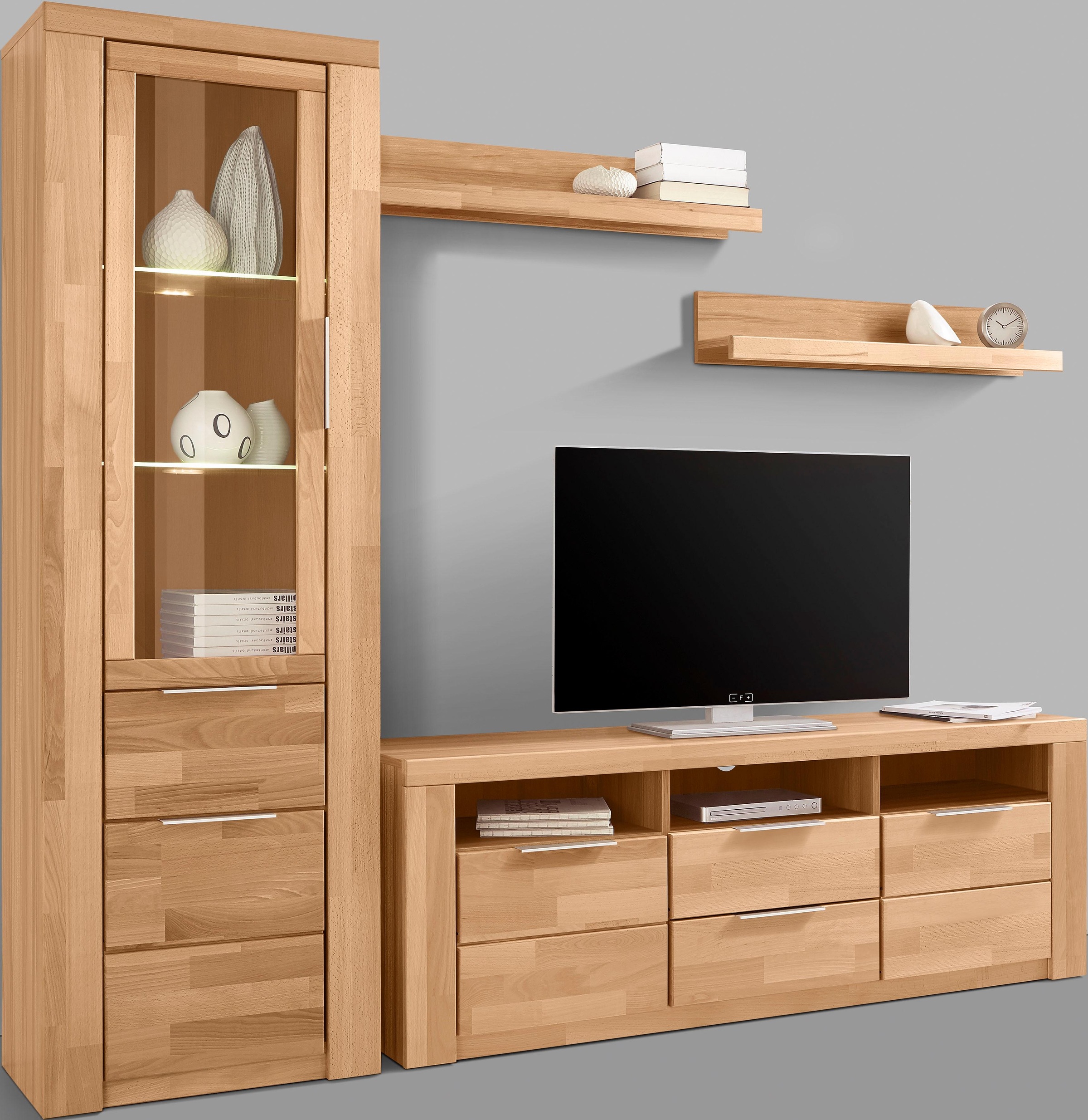 Home affaire Wohnwand "Zara", (Set, 4 St.), teilmassives Holz günstig online kaufen