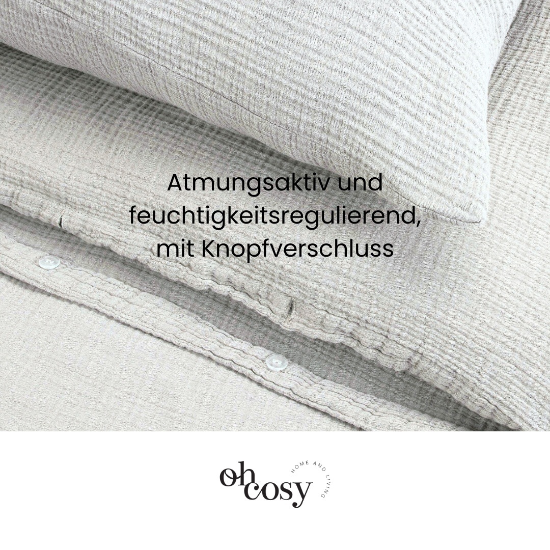 Oh cosy Bettwäsche »Sally aus superweichem Musselin, 135x200cm + 80x80cm«, günstig online kaufen