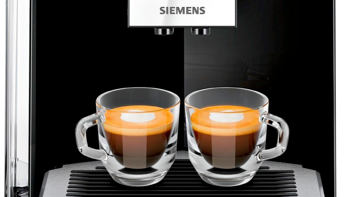 SIEMENS Kaffeevollautomat »EQ.9 s300 TI923509DE, schwarz/Edelstahl«, extra leise, autom. Milchsystem-Reinigung, bis zu 6 Profile