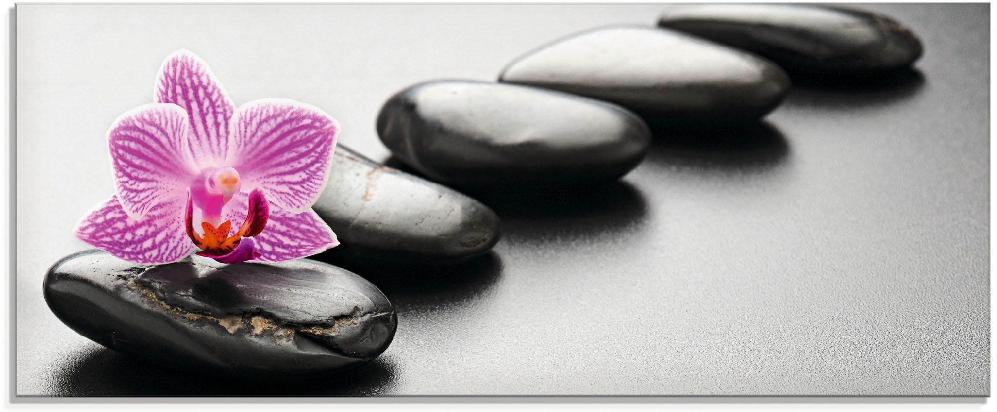 Artland Glasbild »Spa-Konzept mit Zen Steinen und Orchidee« Zen 1 Stk. tlg. günstig online kaufen