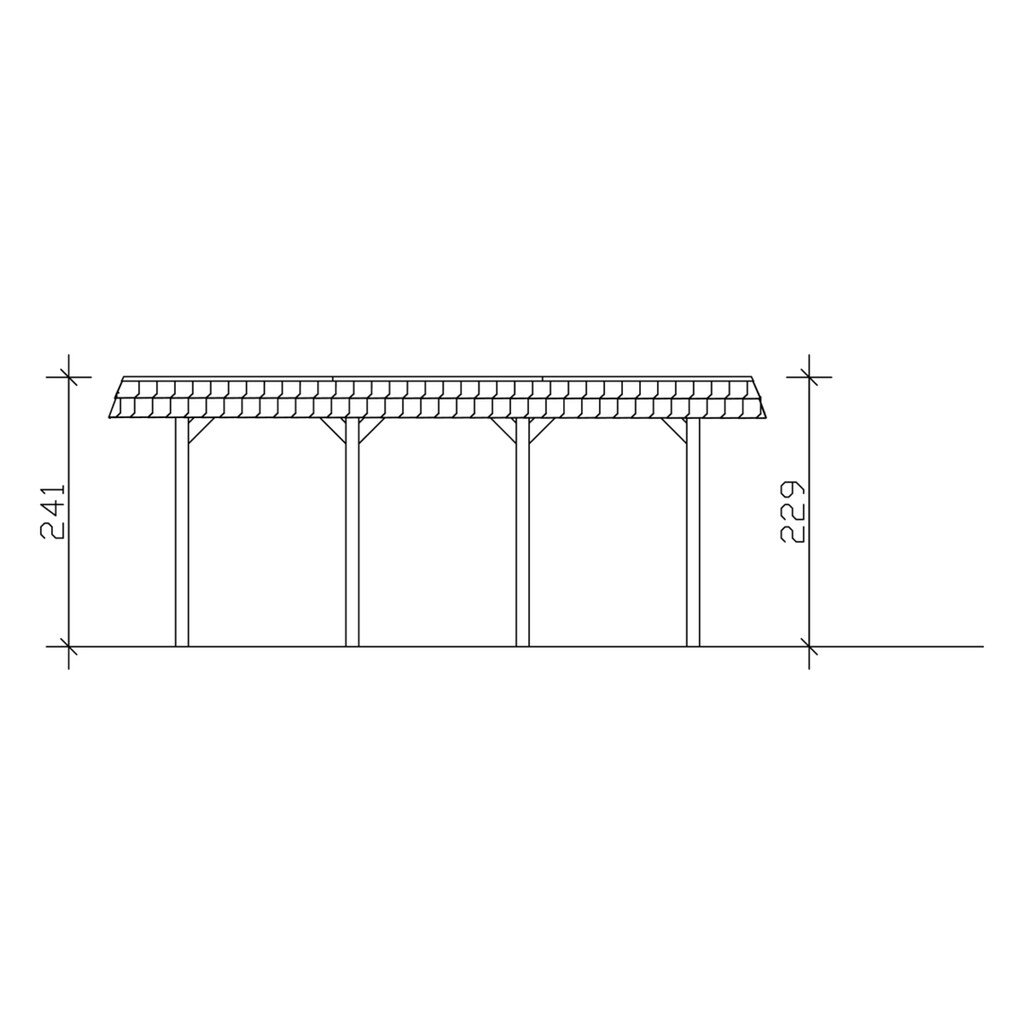 Skanholz Einzelcarport »Spreewald«, Fichtenholz, 285 cm, grün