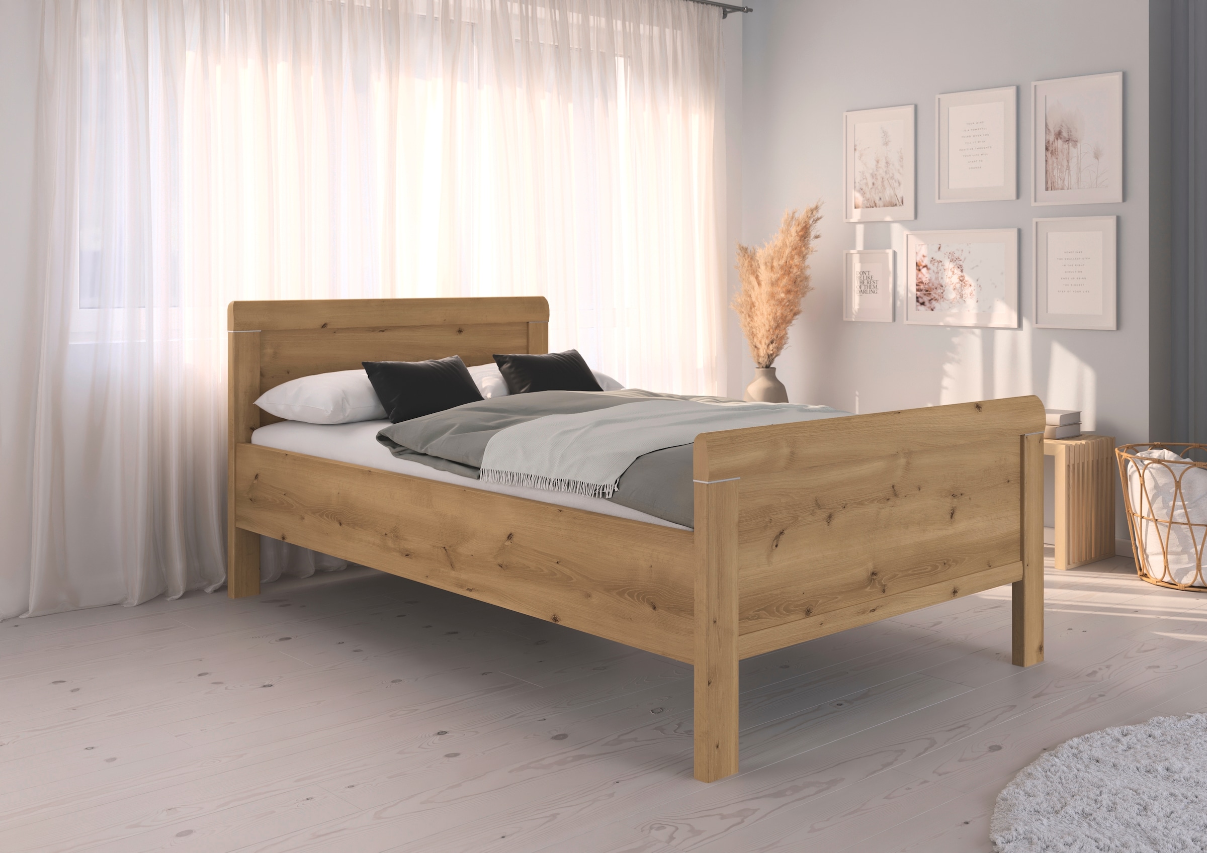 rauch Bett »Bett Einzelbett Stollenbett EVELYN«, in Komforthöhe aus Holzwerkstoff in elegantem Stil MADE IN GERMANY