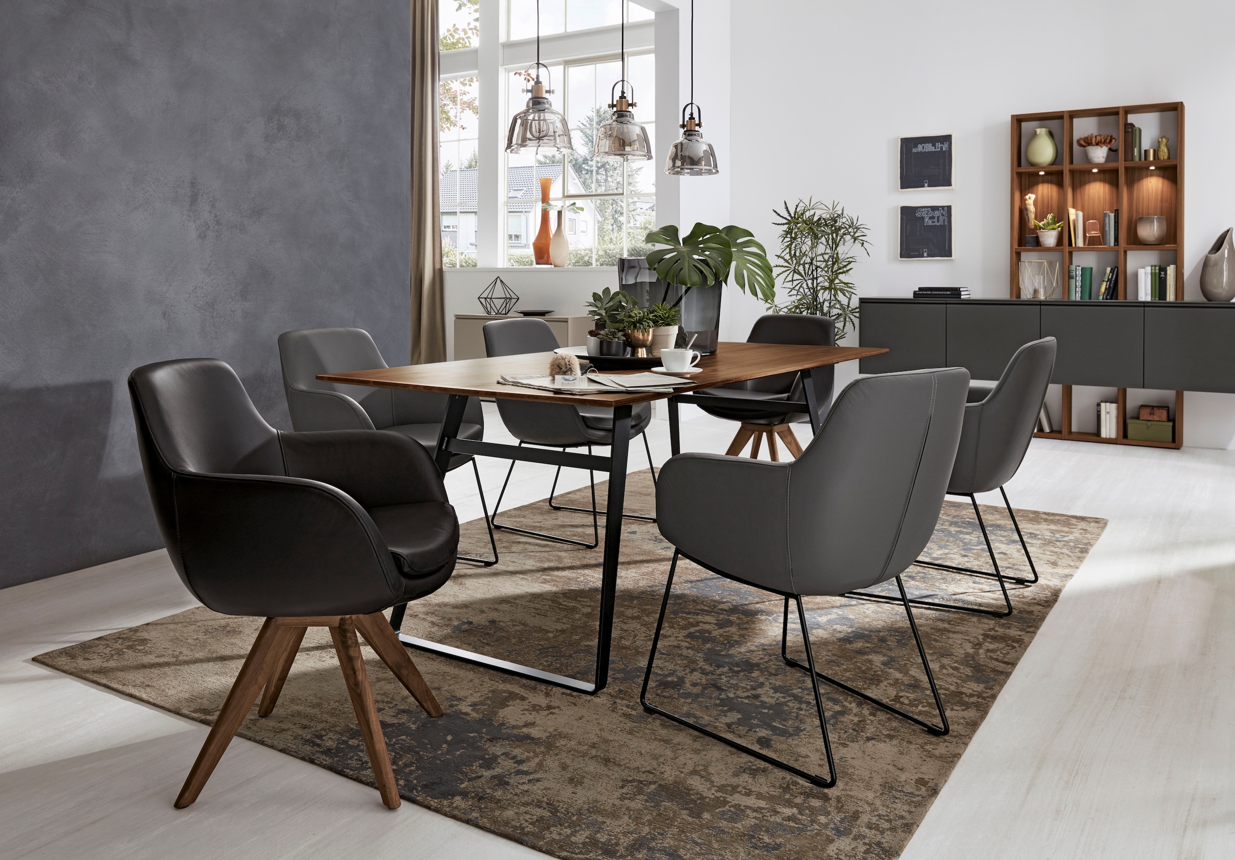 Musterring Esszimmerstuhl »Tavia« (Set) 2 Stk.Stativgestell Wildnussbaum, D günstig online kaufen