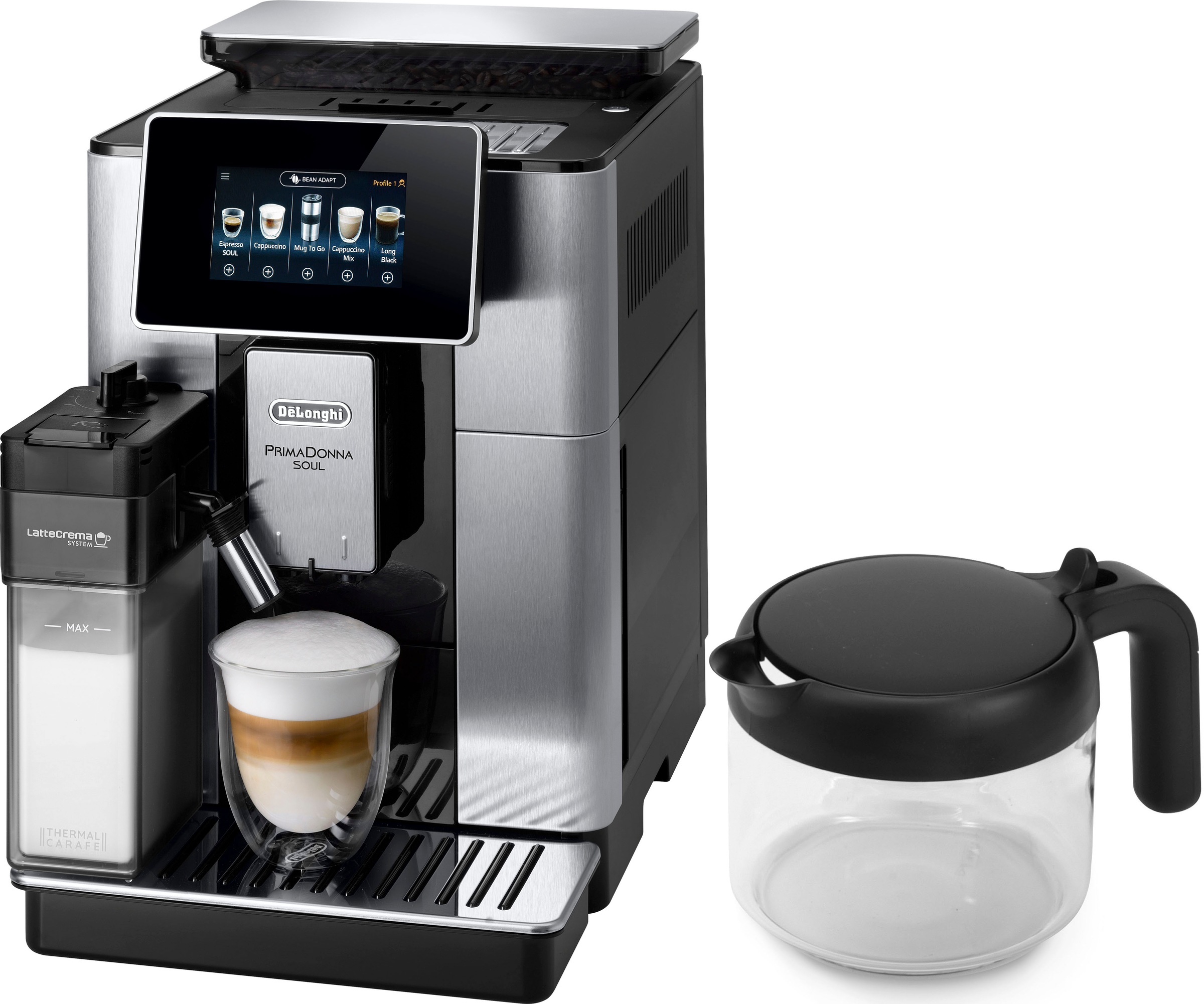 Kaffeevollautomat Auf Raten Bestellen Ohne Bonitätsprüfung De'Longhi Kaffeevollautomat PrimaDonna Soul ECAM 610.75.MB mit