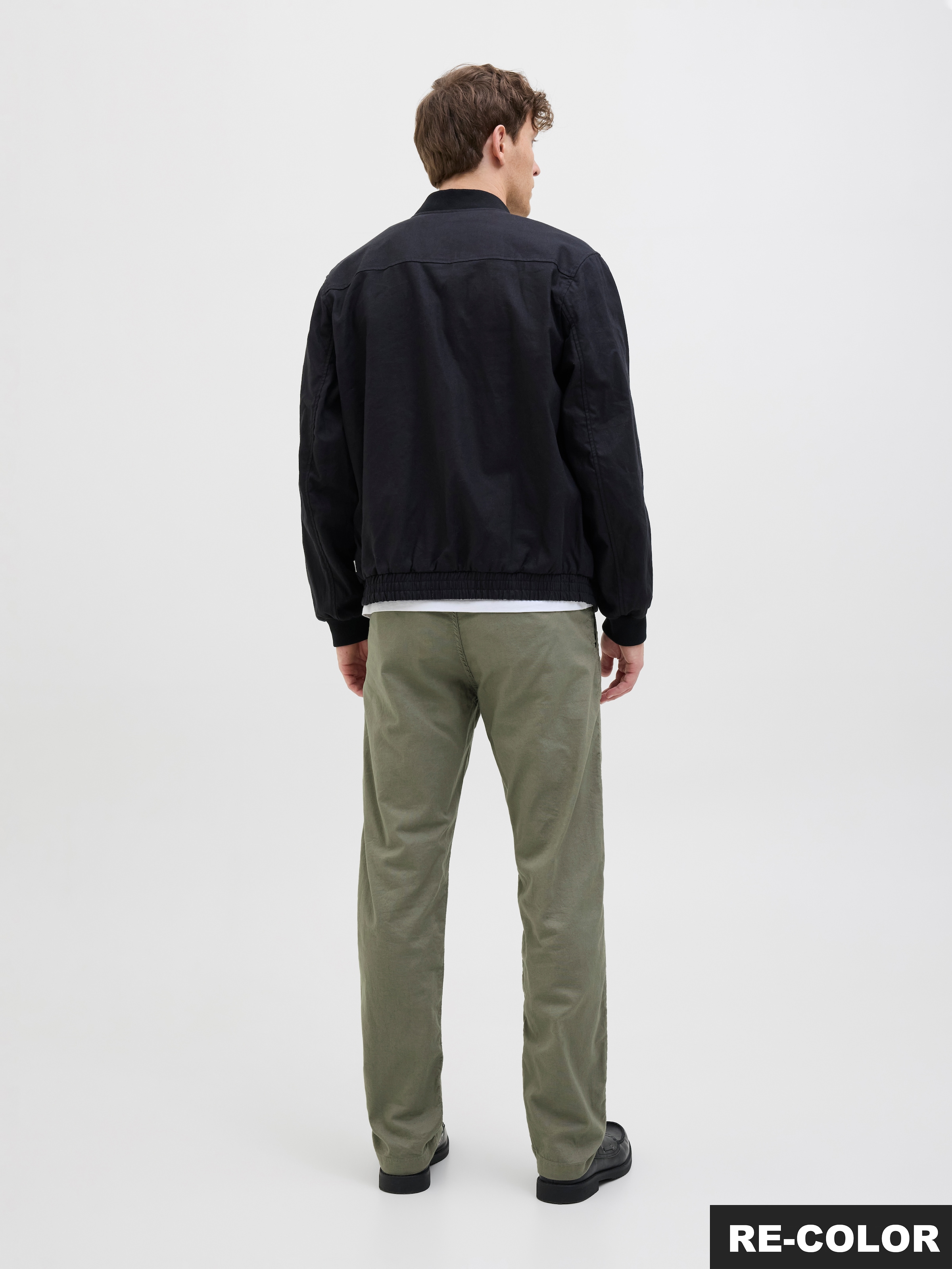 Jack & Jones Stoffhose »JPSTKANE HYBRID BONDI JOGGER SN«  Baumwolle mit Leinen, locker geschnitten