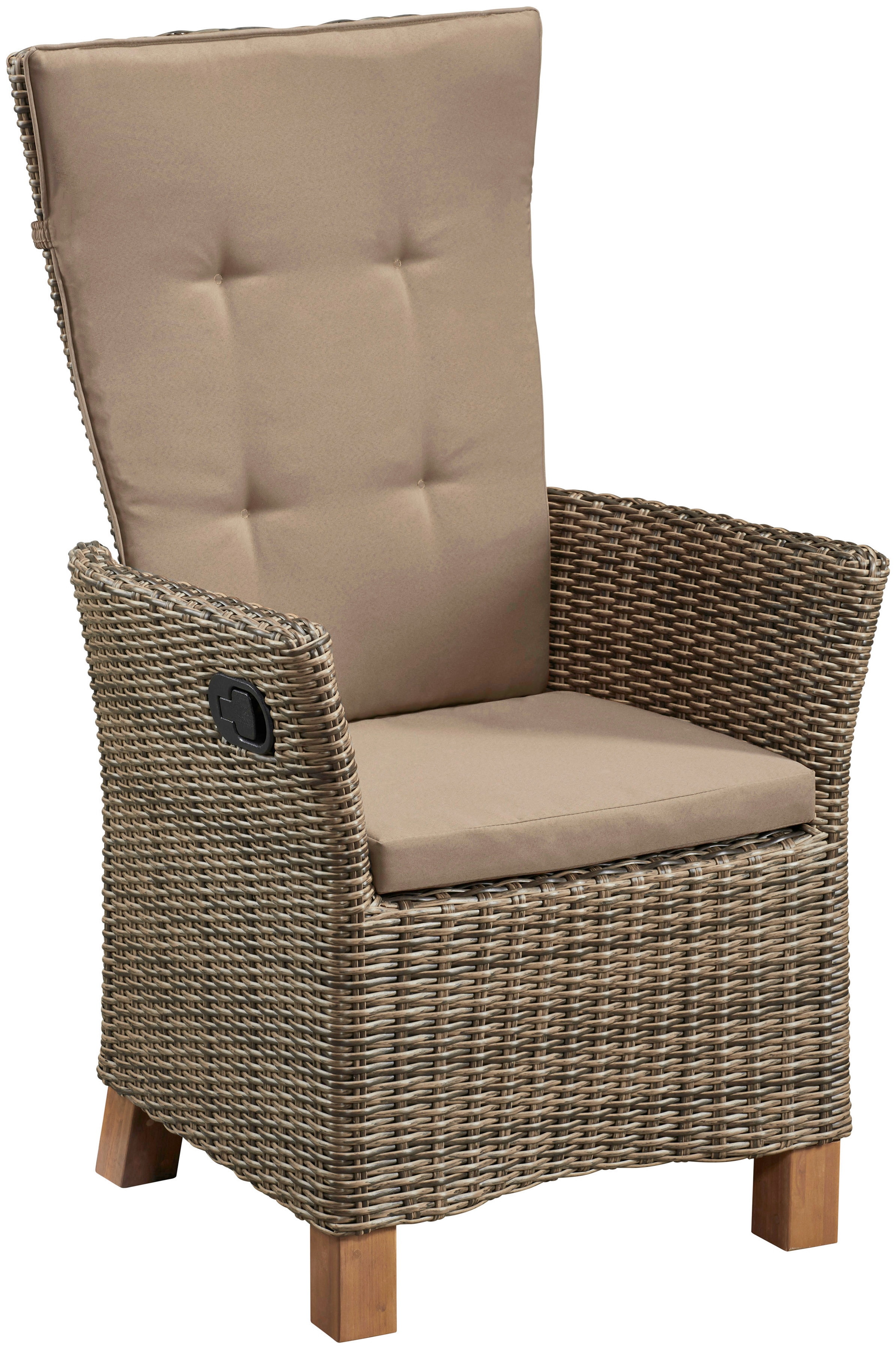 MERXX Gartenstuhl »Toskana, TOPSELLER!« (Set) 2 Stk. 2er Set, Polyrattan/Ak günstig online kaufen