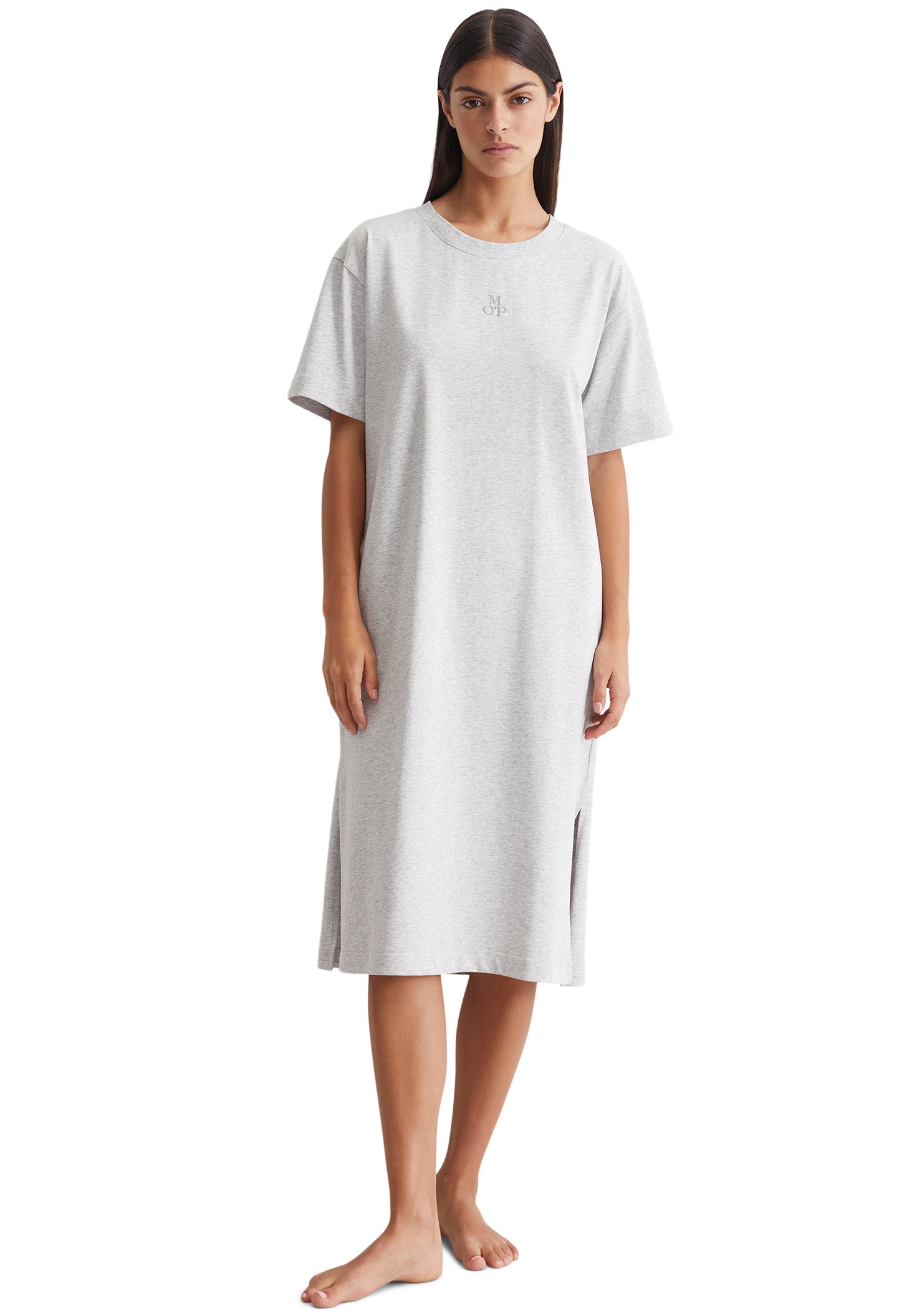 Marc O'Polo Nachthemd »Heavy Jersey-Woven«, mit hohen Seitennaht-Schlitze