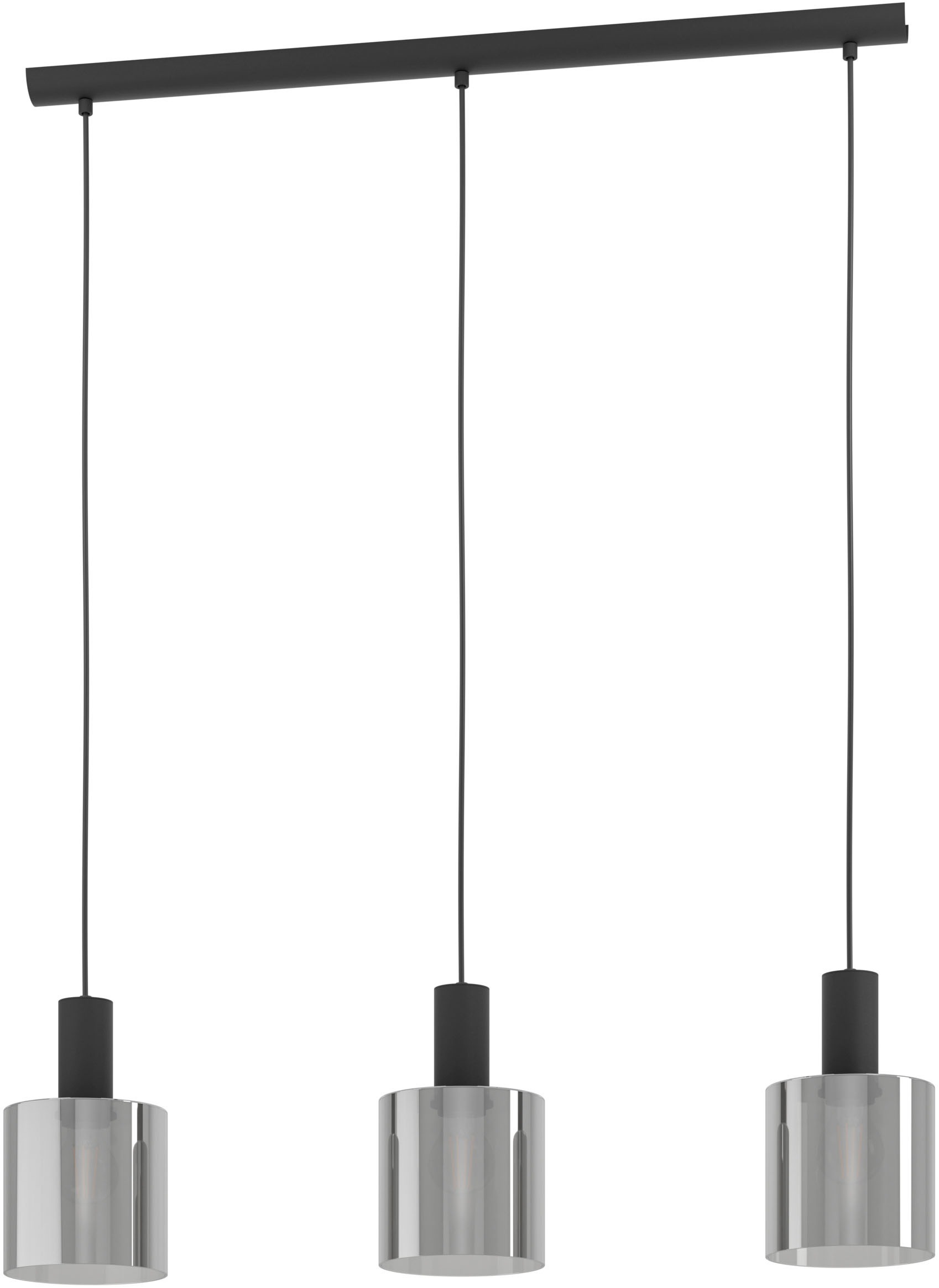 EGLO Hängeleuchte »GOROSIBA Pendellampe - Stahl - E27 - 3X40W - IP20« E27 1 Stk. Hängelampe, Deckenlampe, Wohnzimmer, Esszimmer, L85 x B15 x H110 cm