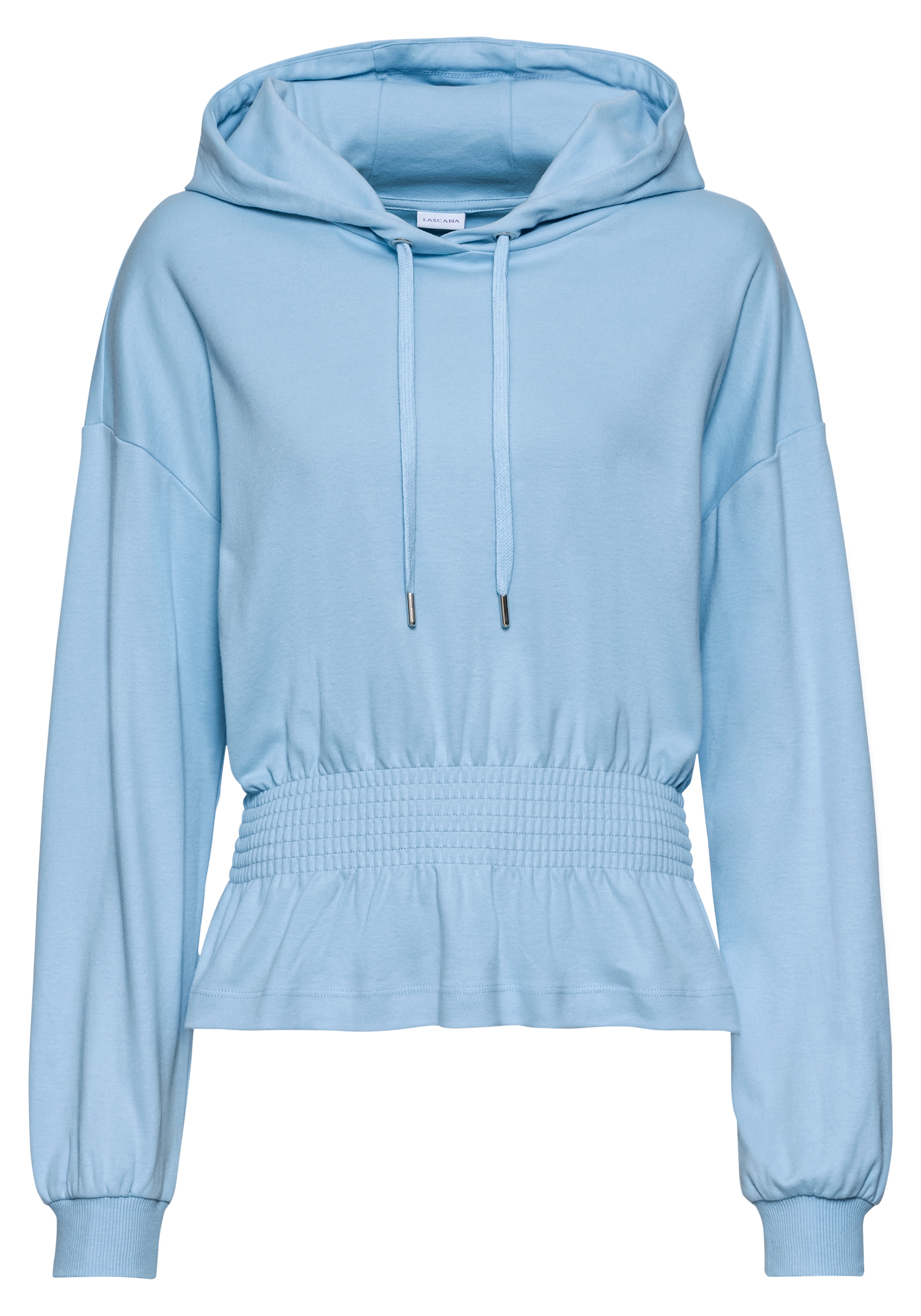 LASCANA Hoodie, mit elastischer Raffung in der Taille, Loungewear