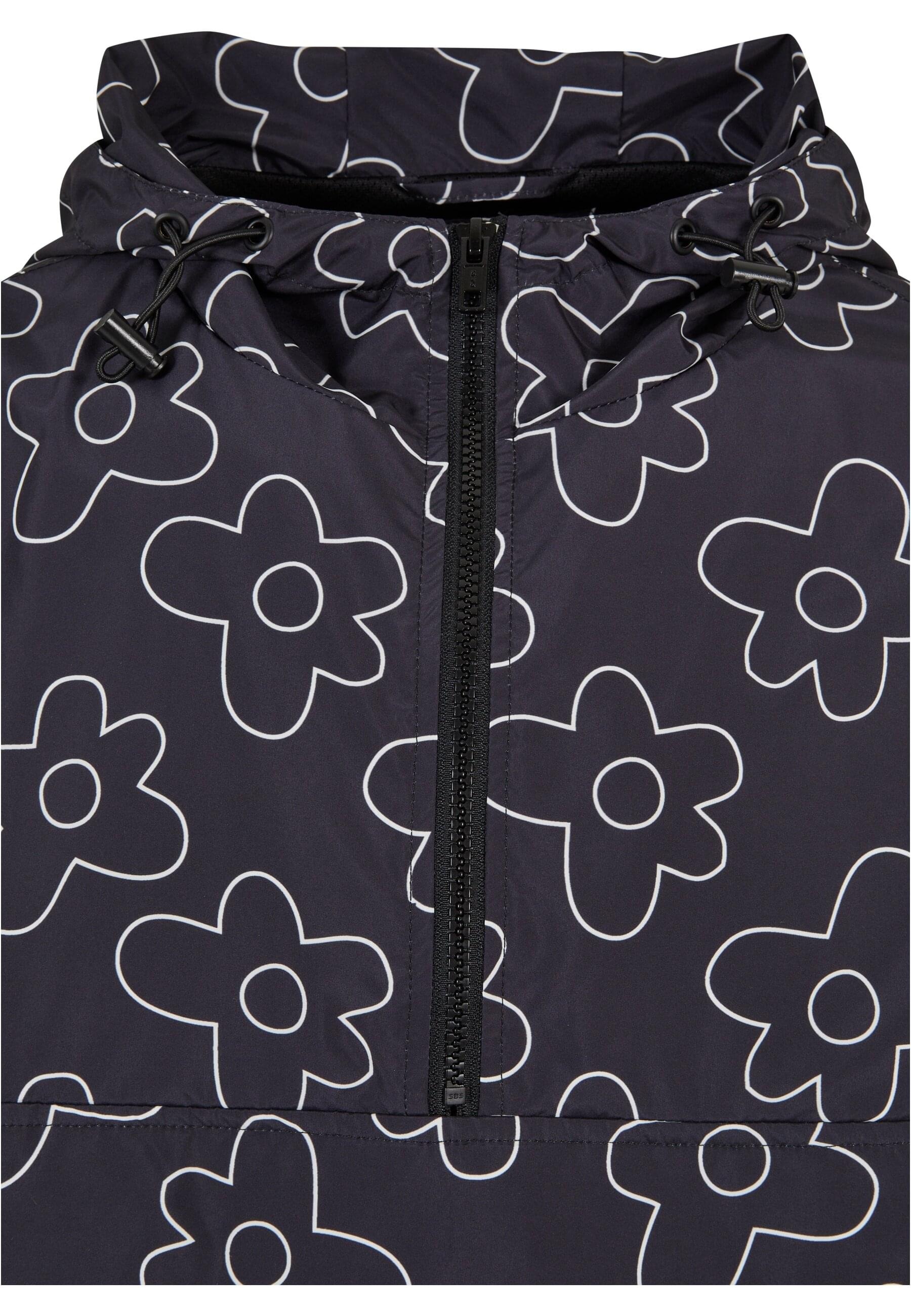 URBAN CLASSICS Windbreaker »Urban Classics Herren Flower AOP Pull Over Jacket« 1 Stk. tlg. mit Kapuze
