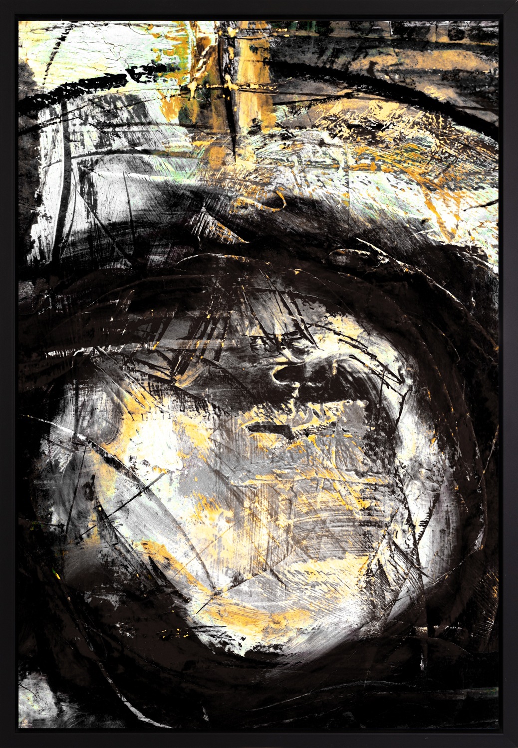 queence Leinwandbild »Abstrakt Schwarz«, Abstrakt-Abstrakte-Kunst-Modern, m günstig online kaufen