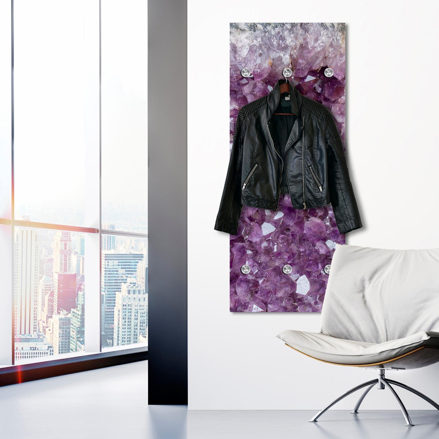 queence Garderobenleiste »Kristalle« mit 6 Haken, 50 x 120 cm günstig online kaufen