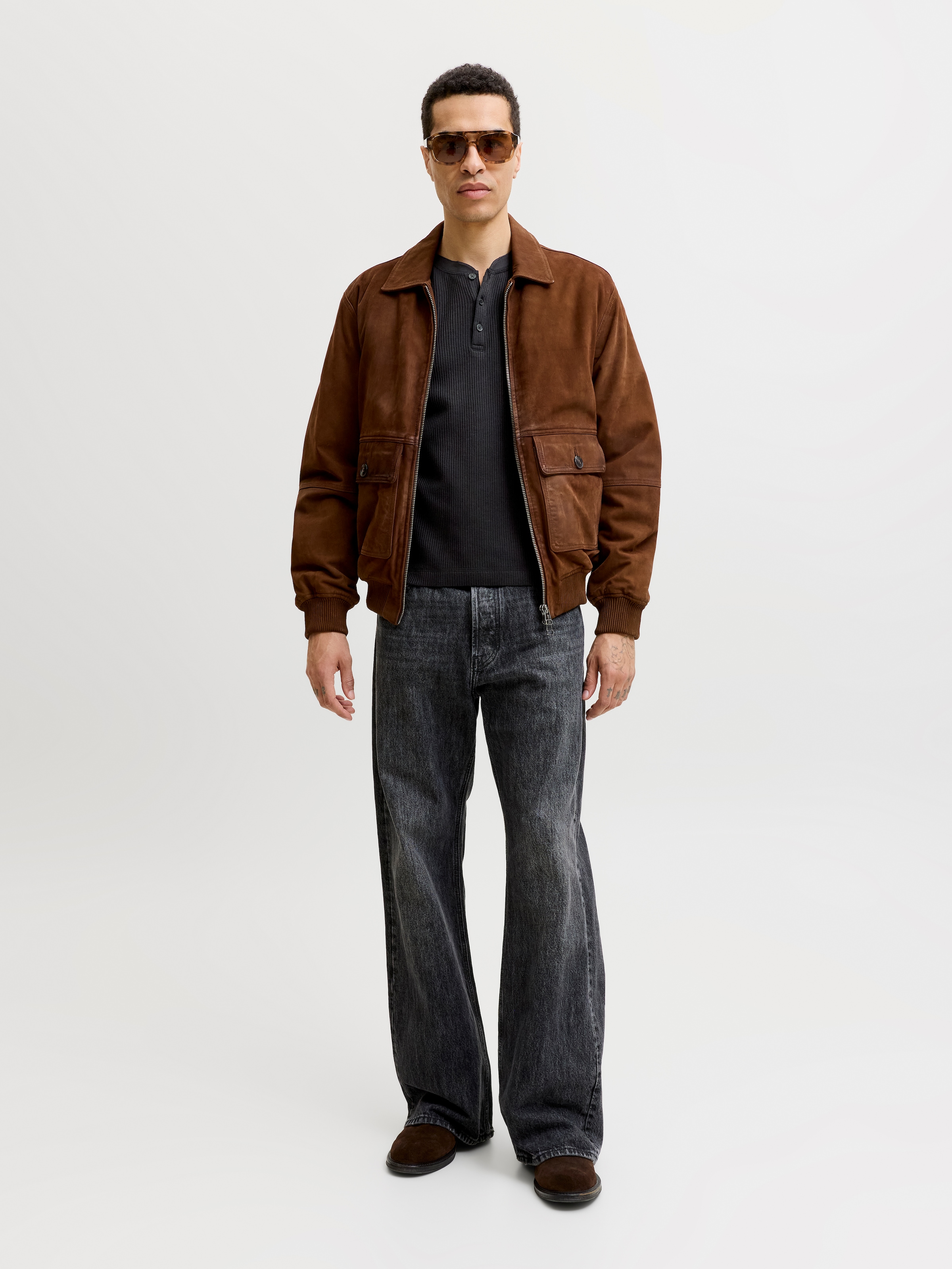 Jack & Jones Langarmshirt »JORCHAMBERI HENLEY LS TEE« Baumwollmischung, regular fit